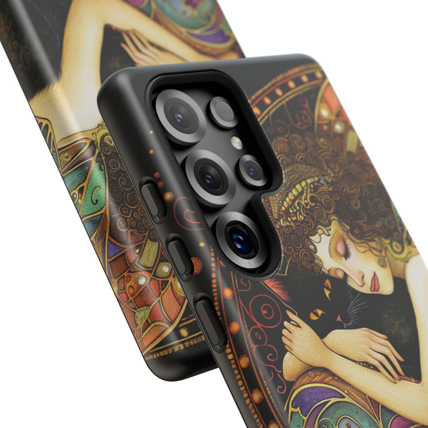 Artistic Phone Case for Cat Lovers, Tough Cases with Enchanting Design, Unique Gift for Birthdays, Holidays, and Celebrations