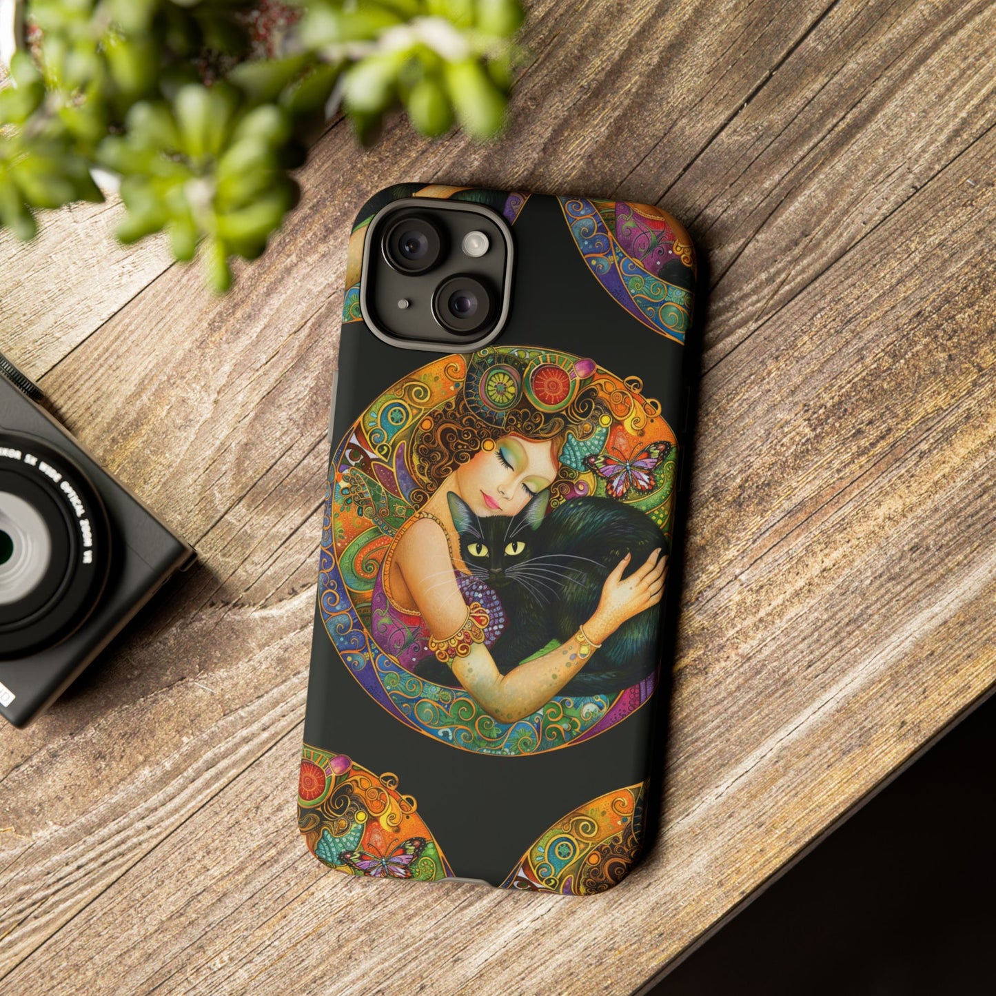 Tough Cases Phone Case, Colorful Protective Cover for Cat Lovers, Trendy Gift for Birthdays, Unique Art Phone Accessories