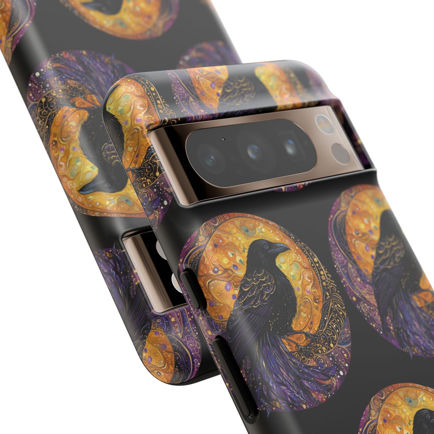 Raven Celestial Phone Case, Astrological Gift, Bird Lover Accessory, Tough Phone Cover, Gothic Aesthetic, Halloween Tech Decor