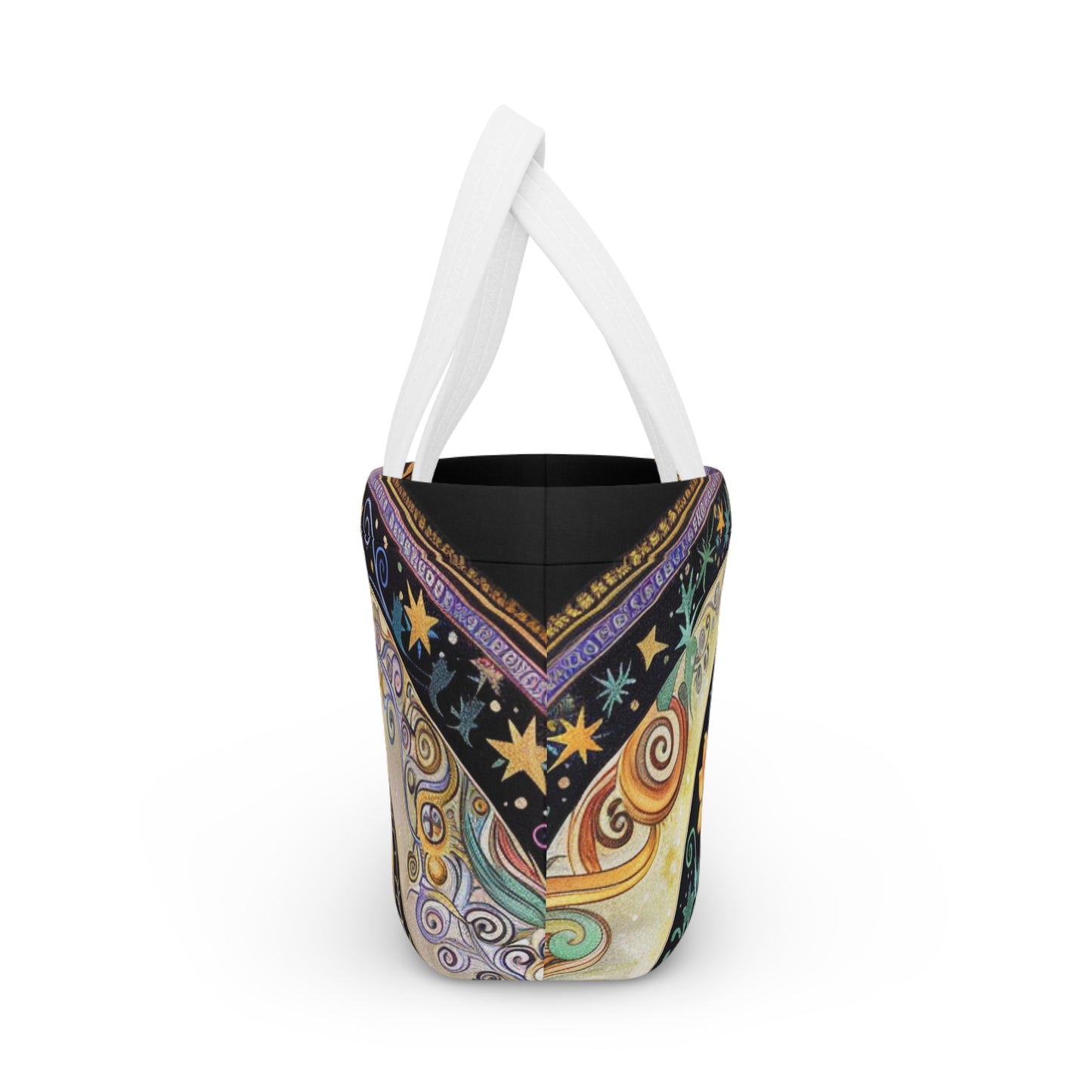 Colorful Celestial Patterns Lunch Bag, Insulated Tote, Reusable Food Carrier, Eco-Friendly Lunch Container, Picnic Essential