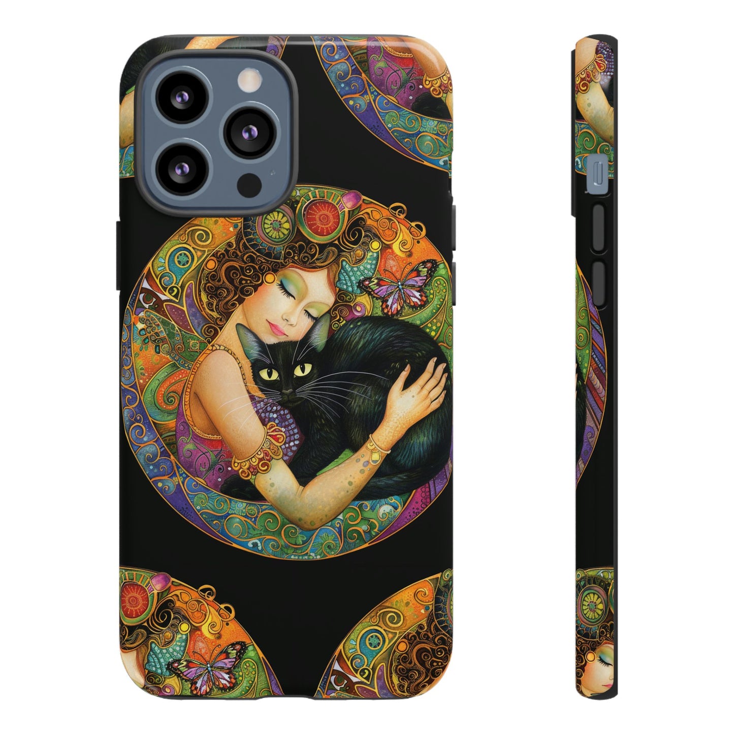 Tough Cases Phone Case, Colorful Protective Cover for Cat Lovers, Trendy Gift for Birthdays, Unique Art Phone Accessories