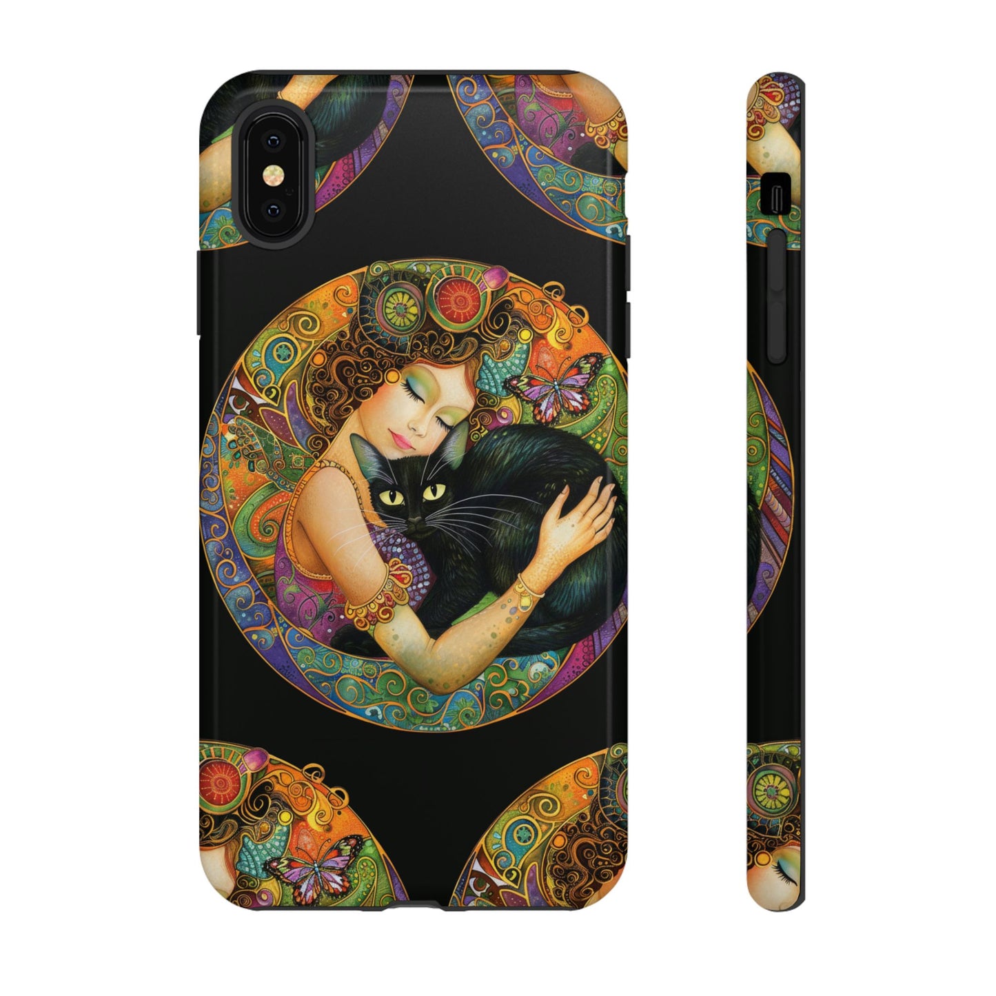 Tough Cases Phone Case, Colorful Protective Cover for Cat Lovers, Trendy Gift for Birthdays, Unique Art Phone Accessories