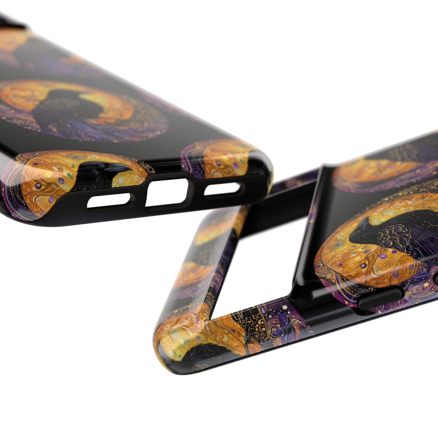 Raven Celestial Phone Case, Astrological Gift, Bird Lover Accessory, Tough Phone Cover, Gothic Aesthetic, Halloween Tech Decor