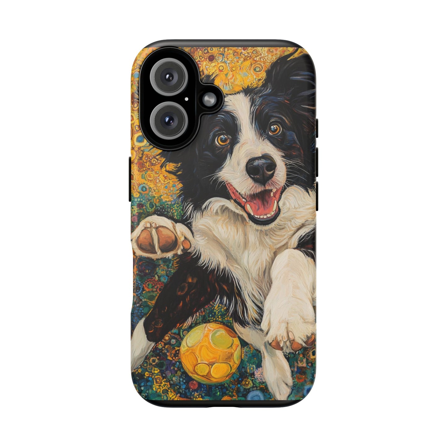 Border Collie Phone Case, Tough Cases, Pet Gifts, Customized Dog Accessories, Dog Mom Gift, Colorful Animal Artwork