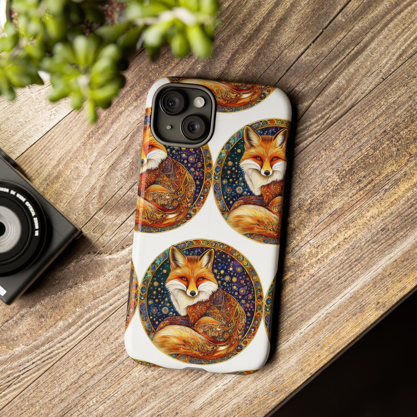 Artistic Fox Phone Case, Tough Phone Cover, Unique Gift for Animal Lovers, Stylish Tech Accessory, Nature-Inspired Decor
