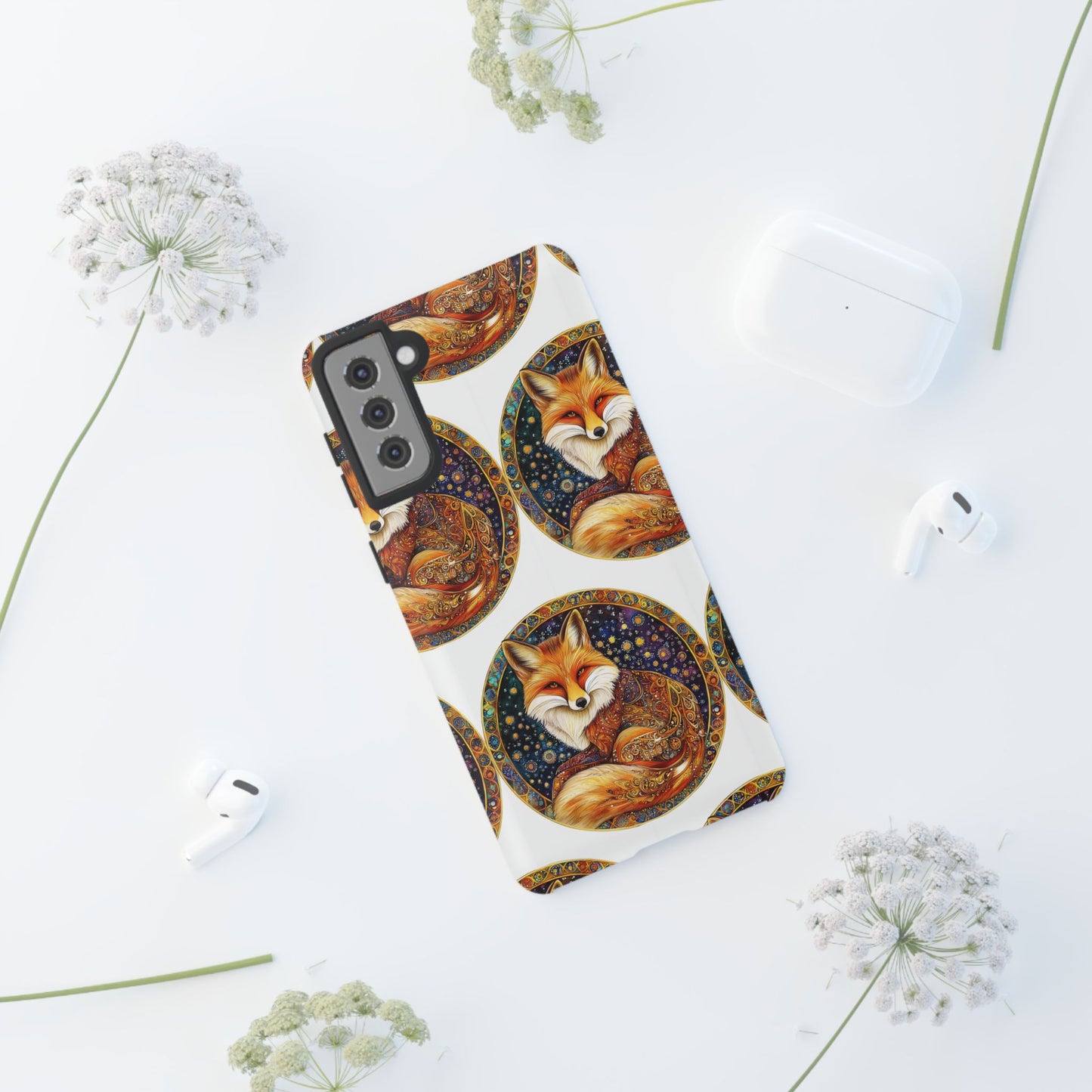 Artistic Fox Phone Case, Tough Phone Cover, Unique Gift for Animal Lovers, Stylish Tech Accessory, Nature-Inspired Decor