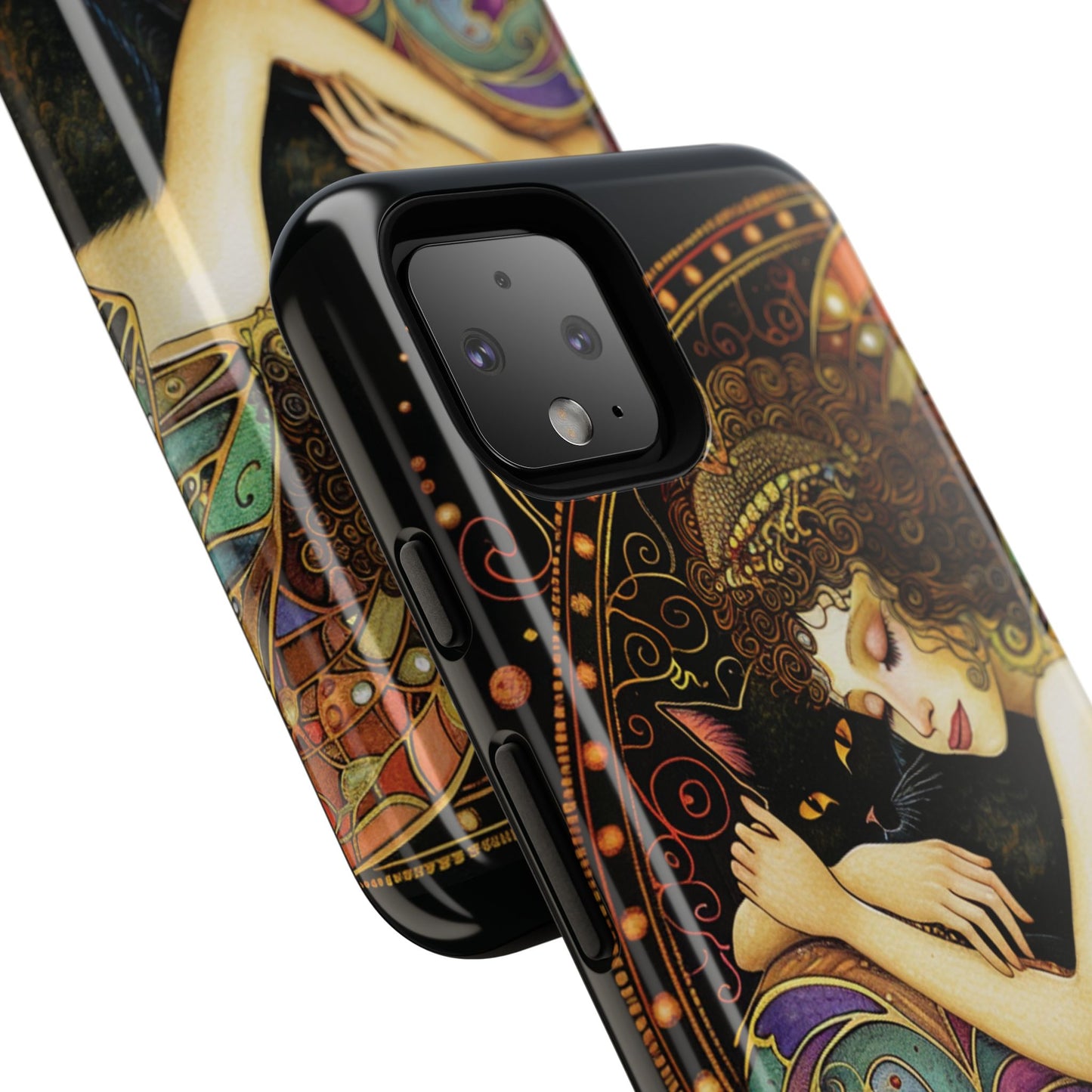 Artistic Phone Case for Cat Lovers, Tough Cases with Enchanting Design, Unique Gift for Birthdays, Holidays, and Celebrations