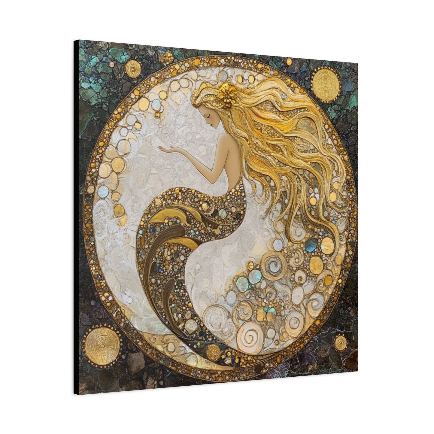 Artistic Mermaid Canvas Wall Art, Coastal Decor, Beach House Wall Art, Home Decoration, Unique Gift for Sea Lovers