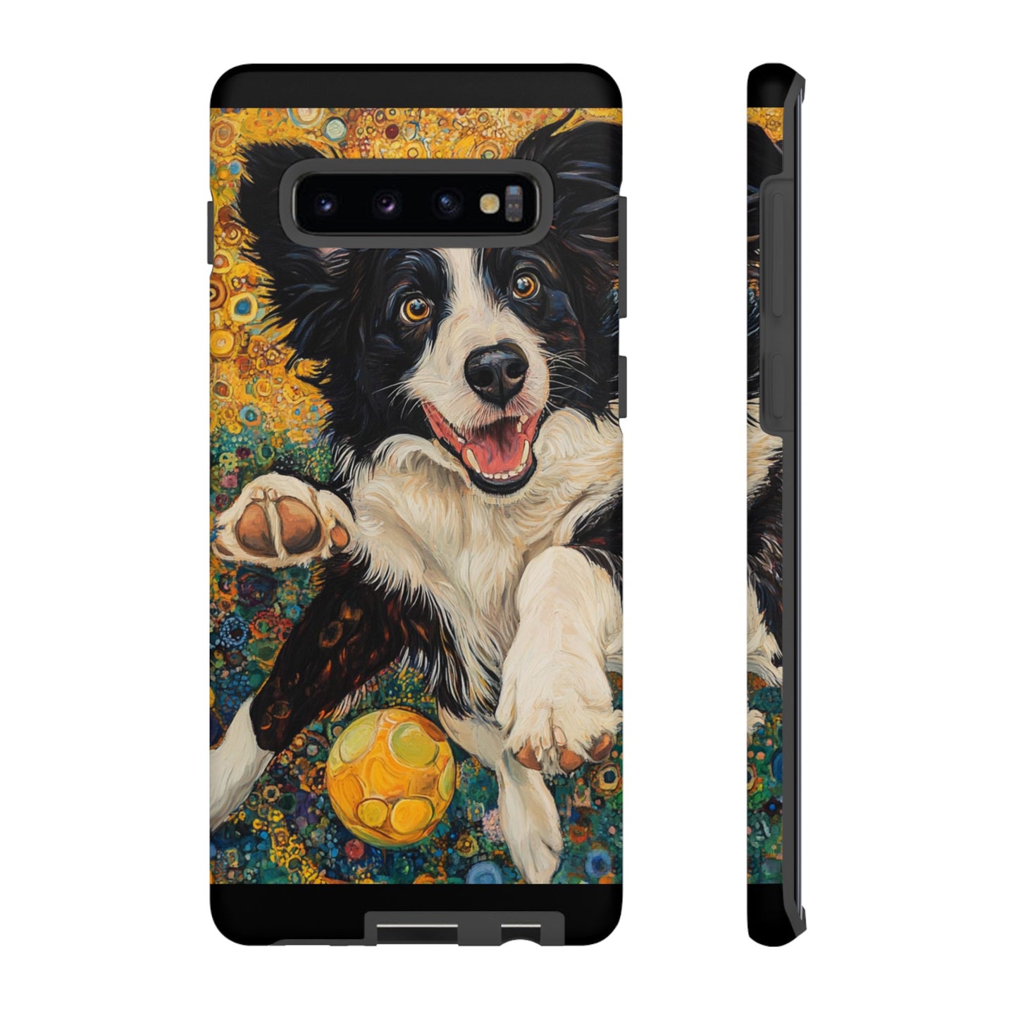 Border Collie Phone Case, Tough Cases, Pet Gifts, Customized Dog Accessories, Dog Mom Gift, Colorful Animal Artwork