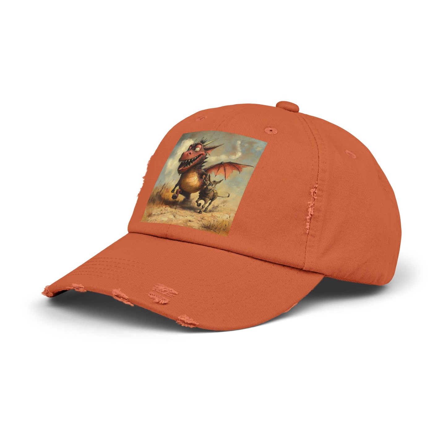 Playful Dragon Ass Distressed Cap | Unisex Cap, Casual, Gift for Fantasy Lovers, Birthday Gift, Festival Attire