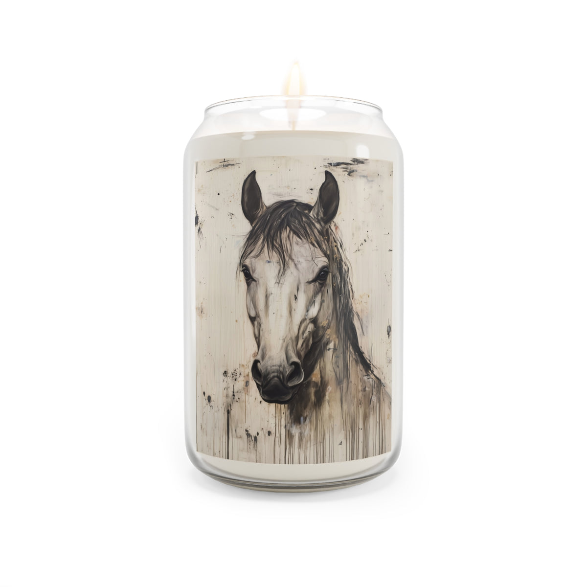 Watercolor Horse Portrait Candle | Soy Candle 13.75oz