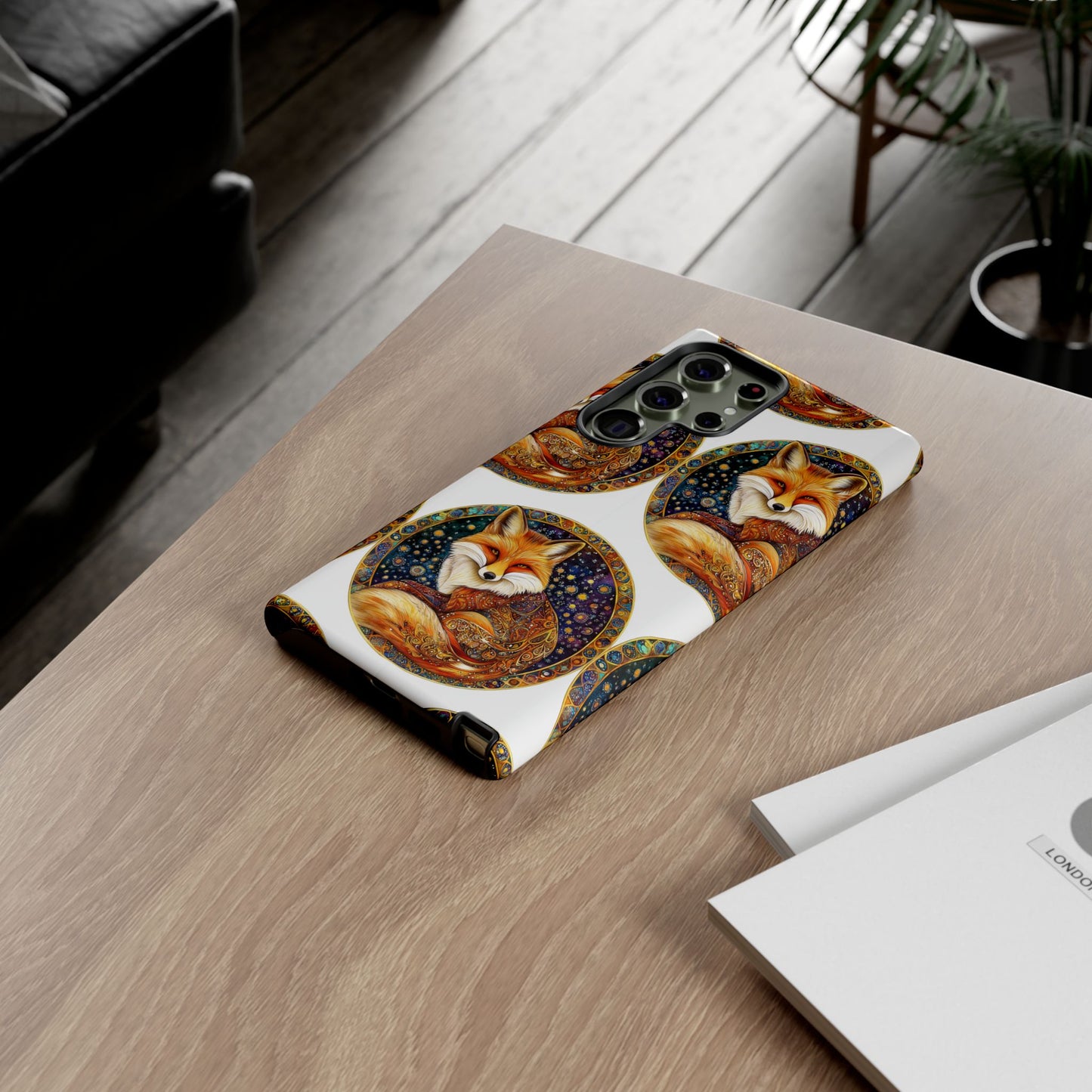 Artistic Fox Phone Case, Tough Phone Cover, Unique Gift for Animal Lovers, Stylish Tech Accessory, Nature-Inspired Decor