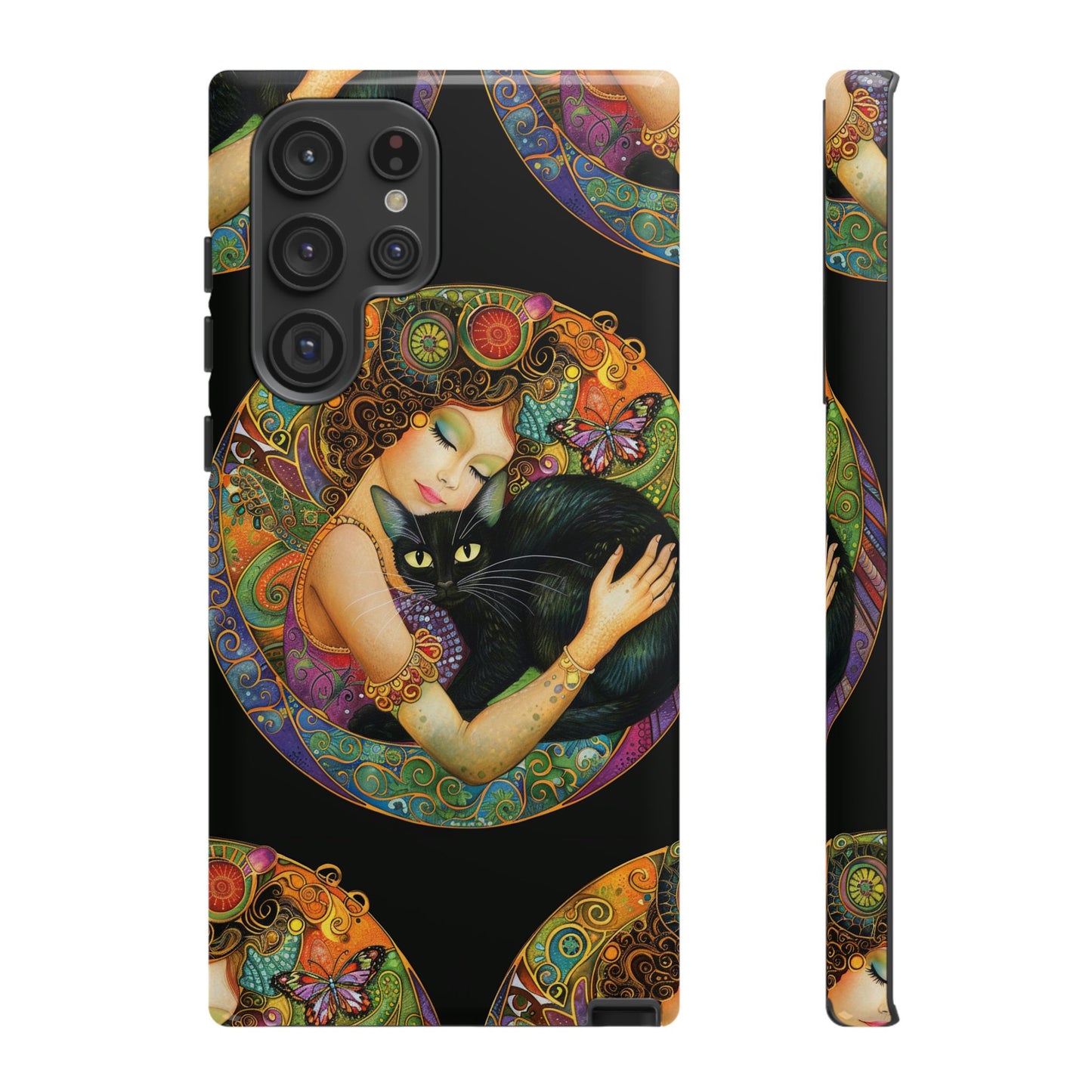 Tough Cases Phone Case, Colorful Protective Cover for Cat Lovers, Trendy Gift for Birthdays, Unique Art Phone Accessories