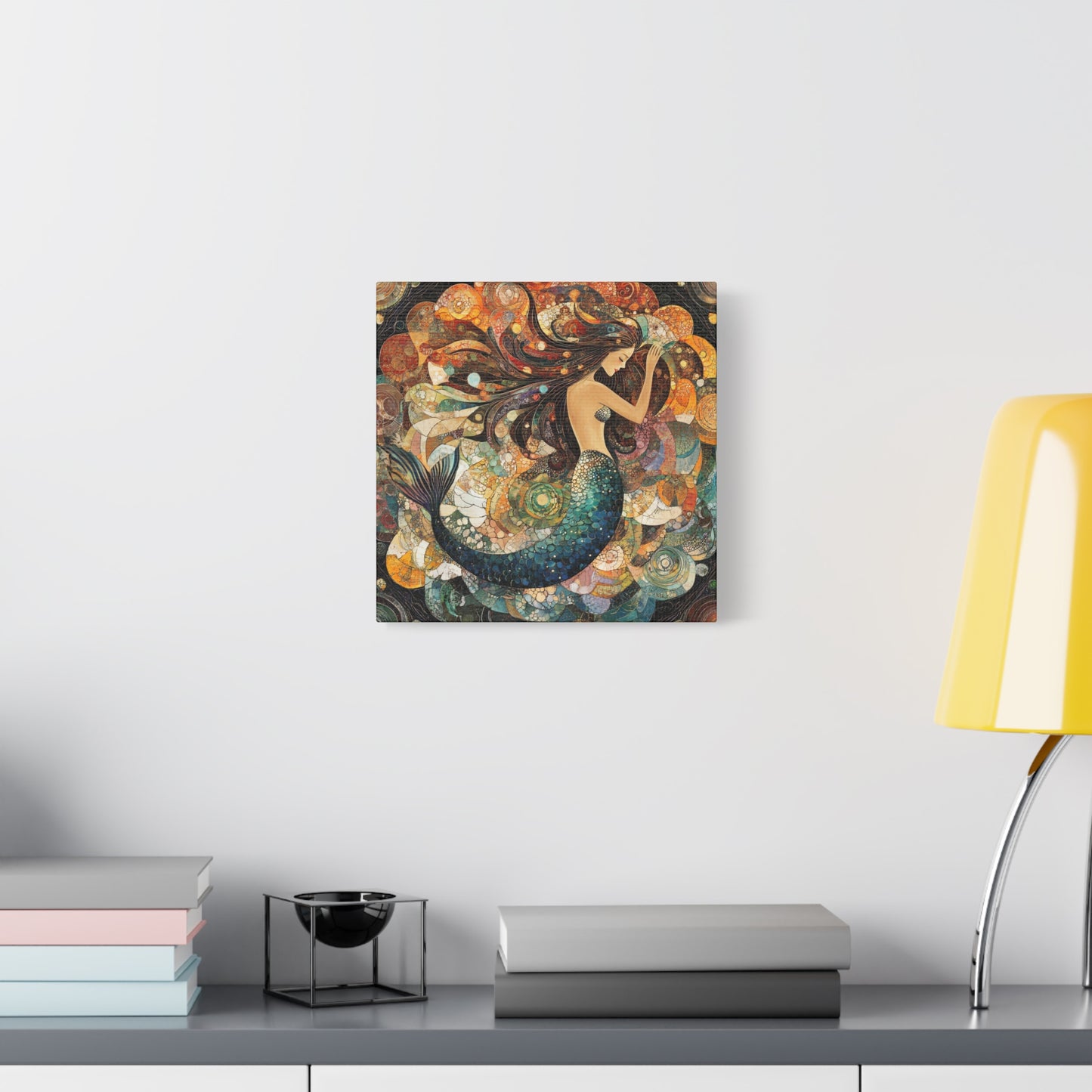 Mermaid Art Print, Canvas Wall Decor, Ocean-Themed Home Decor, Unique Gift for Mermaid Lovers, Nautical Wall Art, Coastal Decor