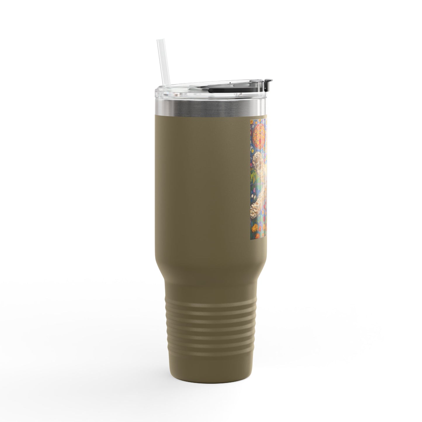 Doodle Pickleball Insulated Travel Mug - 40oz, Custom Dog Mug, Puppy Lover Gift, Colorful Pet Travel Mug, Birthday Gift, Dog Mom Accessory