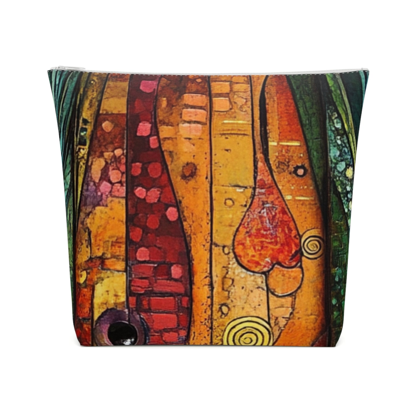 Fairy Door Artistic Cotton Cosmetic Bag - Unique Makeup Pouch, Gift for Her, Travel Organizer, Bohemian Style, Everyday Essentials