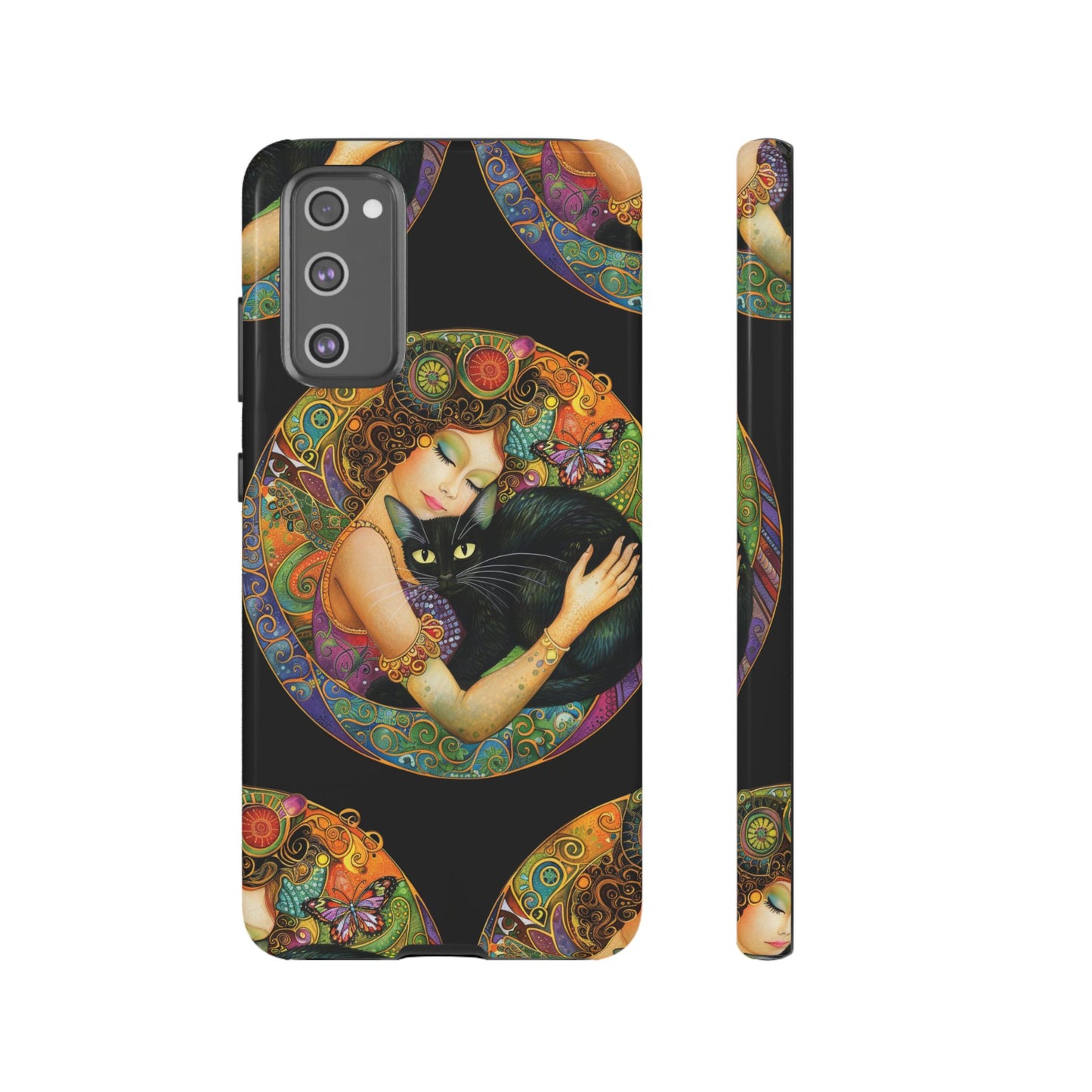 Tough Cases Phone Case, Colorful Protective Cover for Cat Lovers, Trendy Gift for Birthdays, Unique Art Phone Accessories