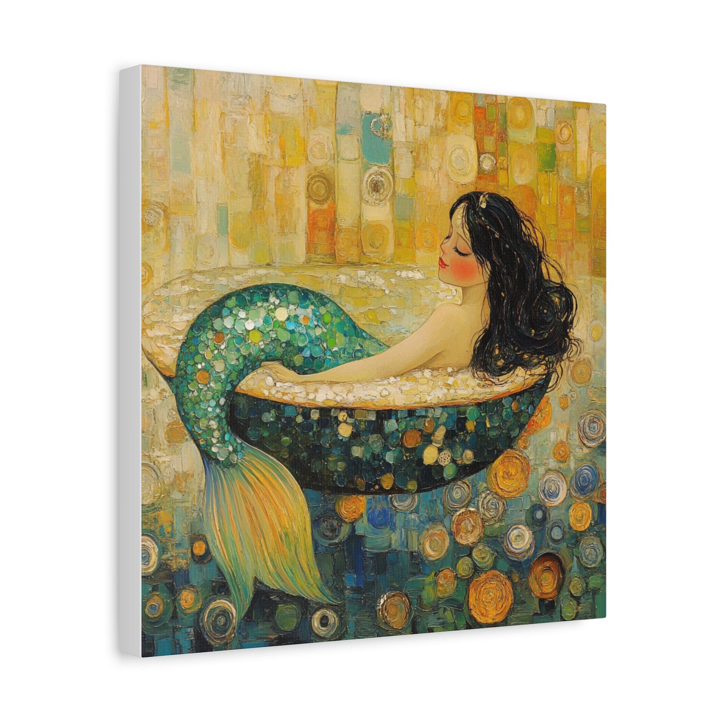 Serene Mermaid Canvas Art, Wall Decor, Home Decoration, Art Gift, Coastal Living, Beach Theme, Printable Artwork