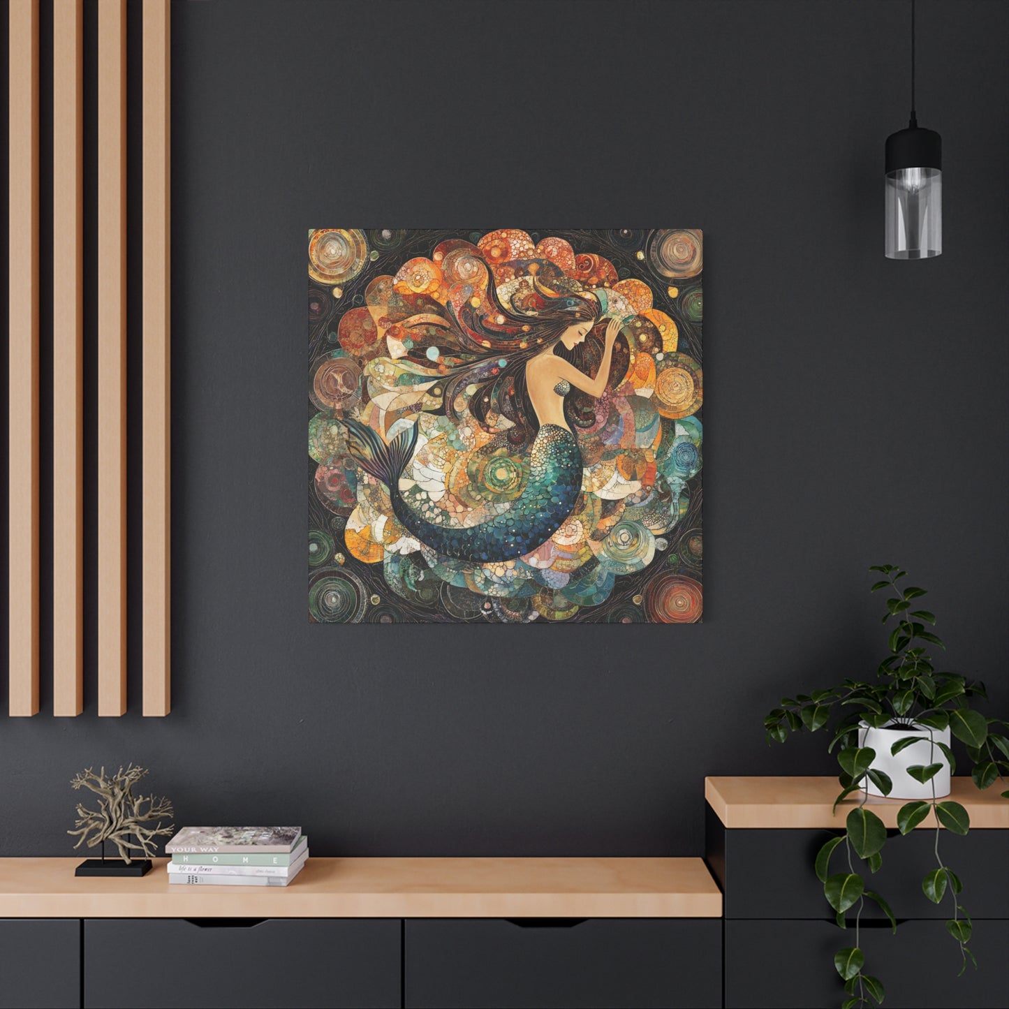 Mermaid Art Print, Canvas Wall Decor, Ocean-Themed Home Decor, Unique Gift for Mermaid Lovers, Nautical Wall Art, Coastal Decor