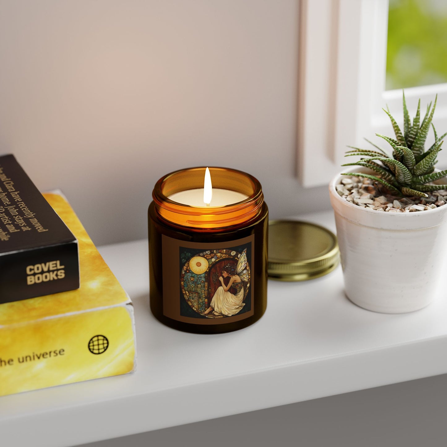Fairy Door Aromatherapy Candles: Coconut Apricot Wax, Hand-Poured, Natural Fragrance, Home Decor, Eco-Friendly Gifts, Relaxation