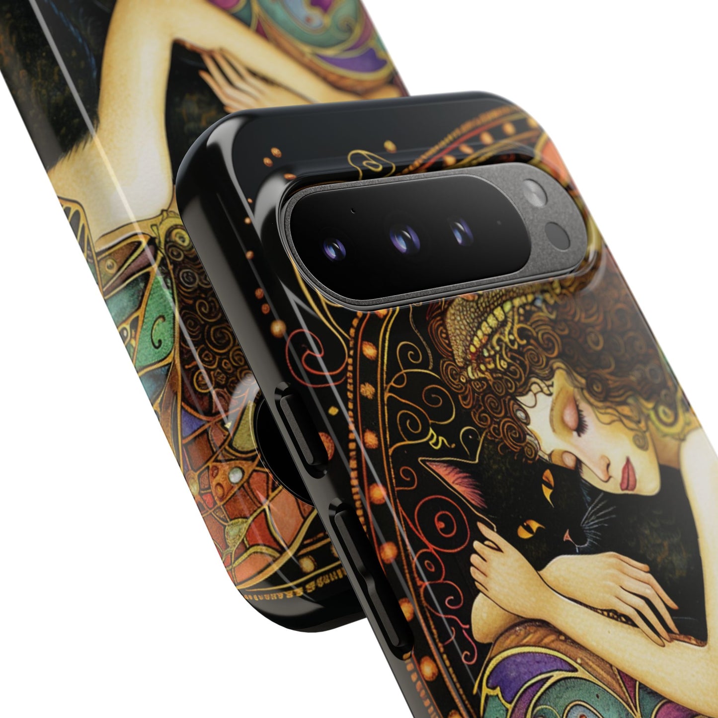 Artistic Phone Case for Cat Lovers, Tough Cases with Enchanting Design, Unique Gift for Birthdays, Holidays, and Celebrations