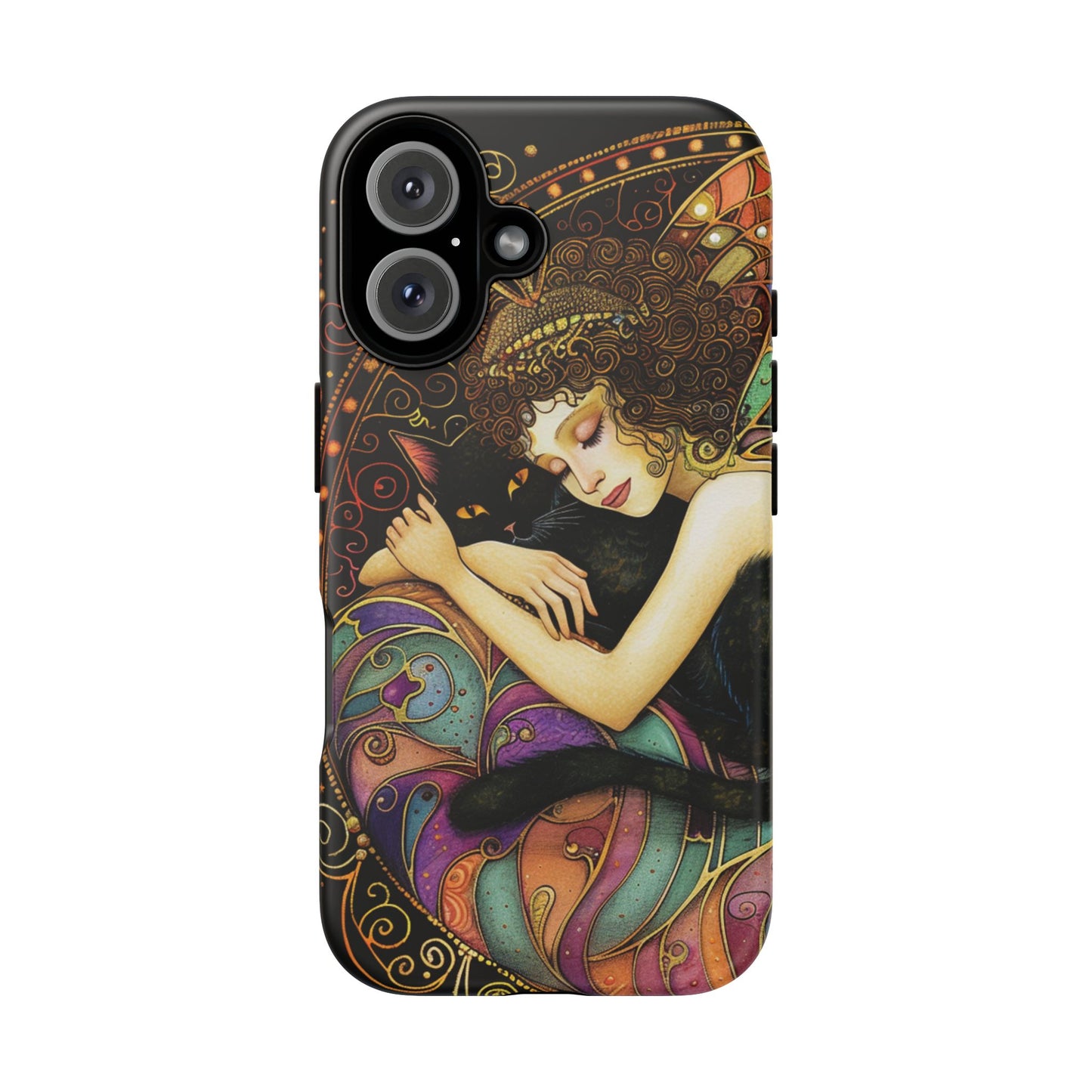 Artistic Phone Case for Cat Lovers, Tough Cases with Enchanting Design, Unique Gift for Birthdays, Holidays, and Celebrations