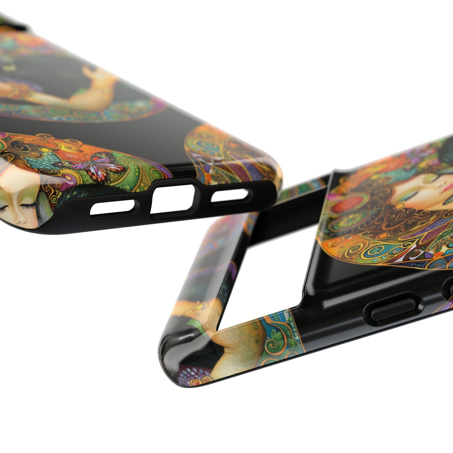 Tough Cases Phone Case, Colorful Protective Cover for Cat Lovers, Trendy Gift for Birthdays, Unique Art Phone Accessories