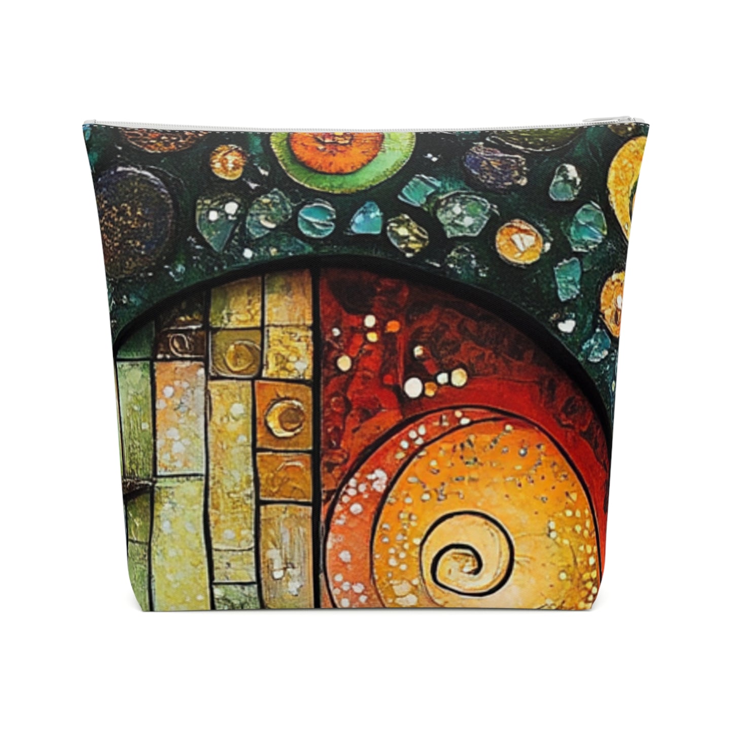 Fairy Door Artistic Cotton Cosmetic Bag, Colorful Makeup Pouch, Travel Organizer, Toiletry Bag, Unique Gift for Her