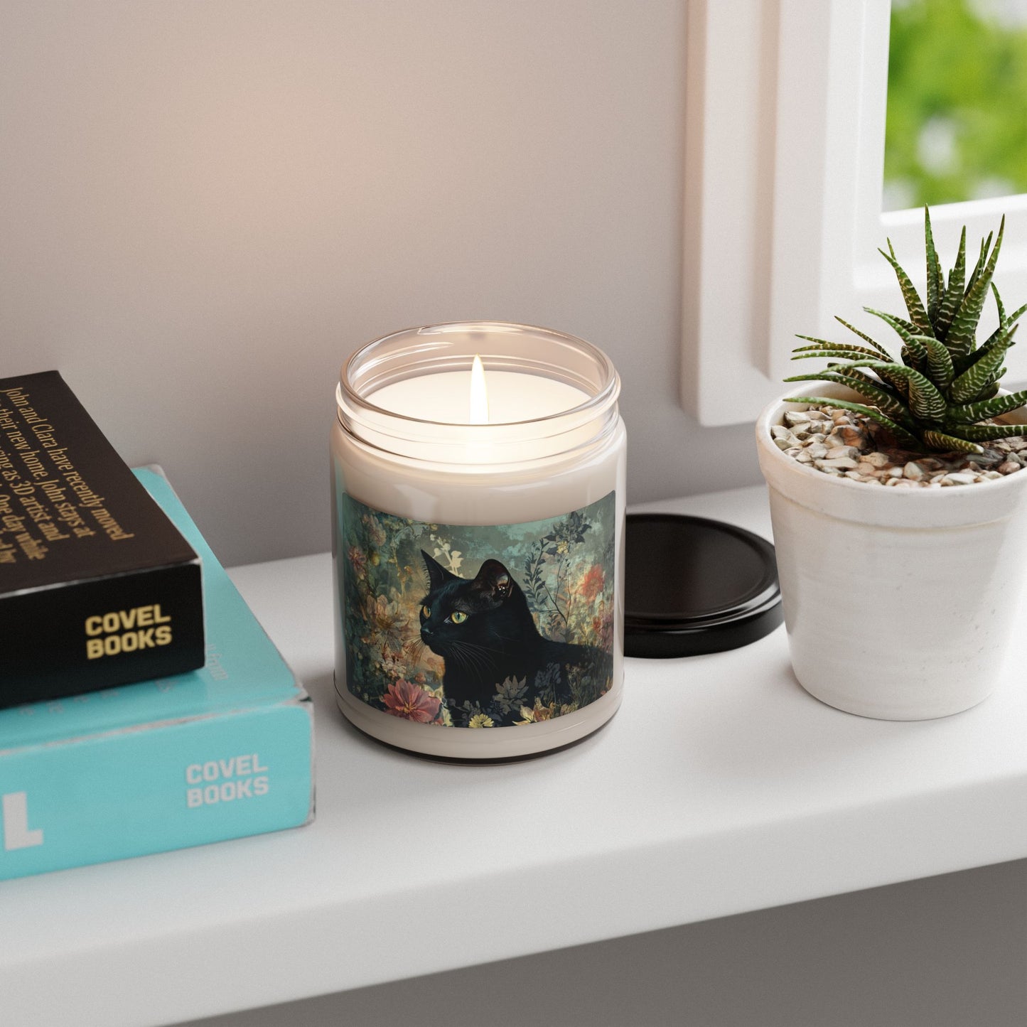 Black Cat Scented Soy Candle - Cozy Home Decor, Gift for Cat Lovers, Eco-Friendly Aromatherapy, Bodhi Pets