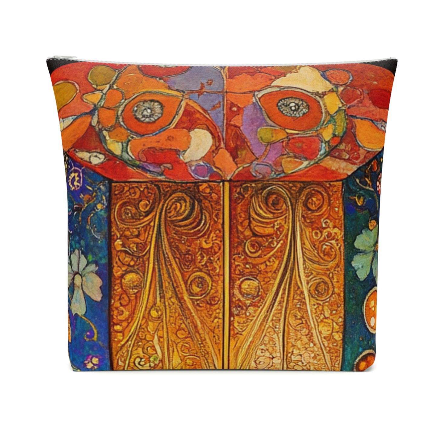 Colorful Floral Cosmetic Bag, Makeup Pouch, Travel Organizer, Gift for Her, Boho Style