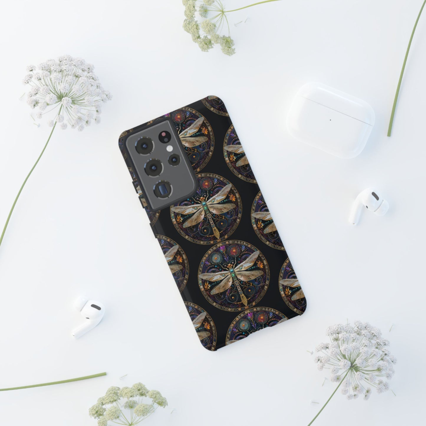 Dragonfly Phone Case, Tough Phone Cover, Artistic Cell Phone Accessory, Gift for Nature Lovers, Unique Phone Protector