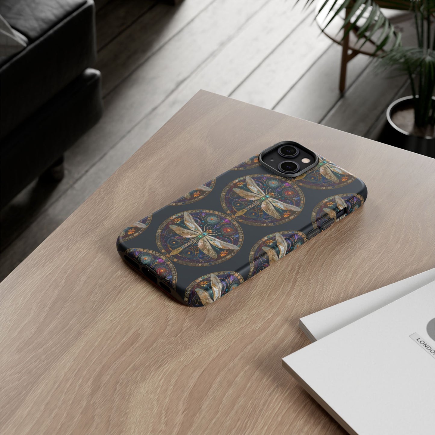 Dragonfly Phone Case, Tough Phone Cover, Artistic Cell Phone Accessory, Gift for Nature Lovers, Unique Phone Protector