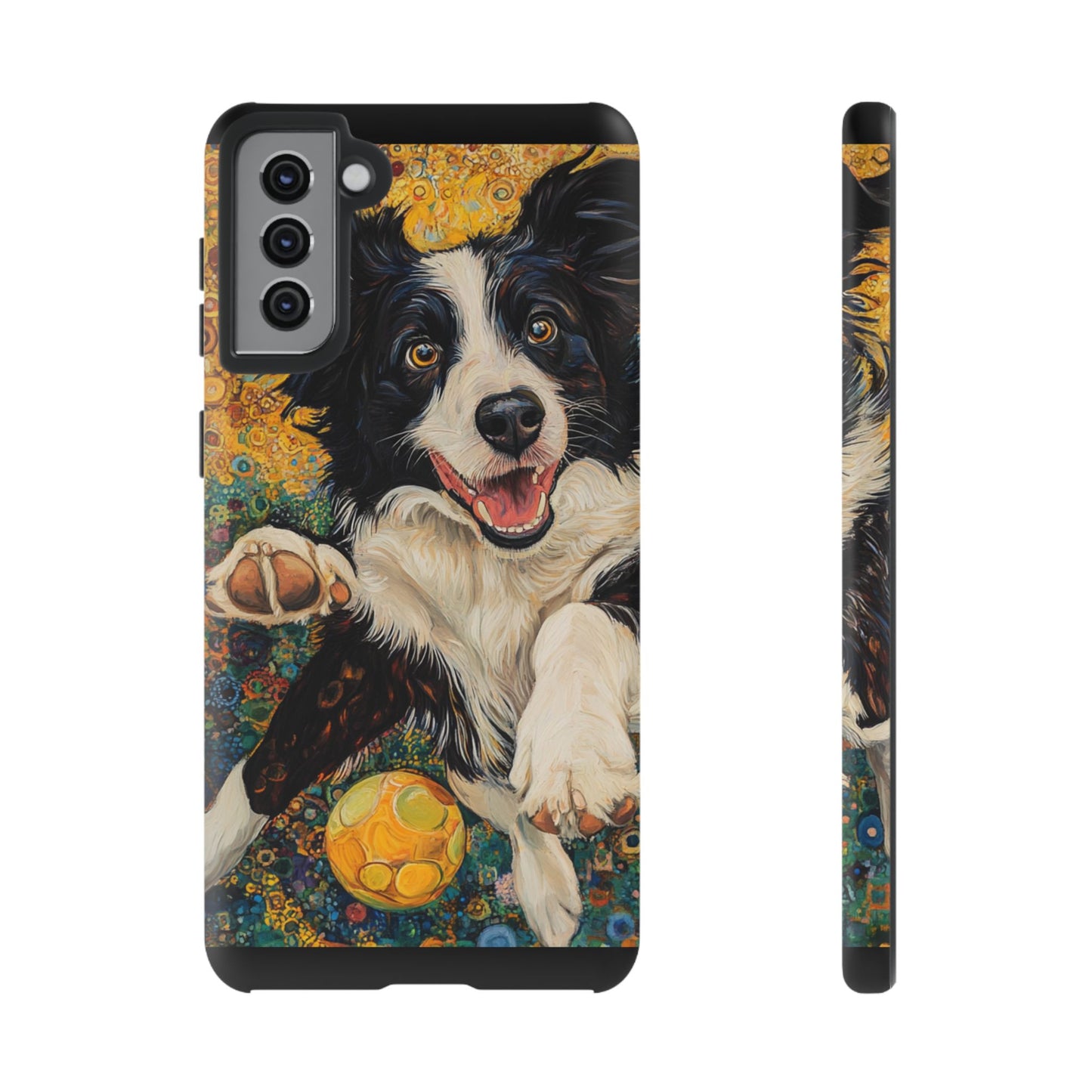 Border Collie Phone Case, Tough Cases, Pet Gifts, Customized Dog Accessories, Dog Mom Gift, Colorful Animal Artwork