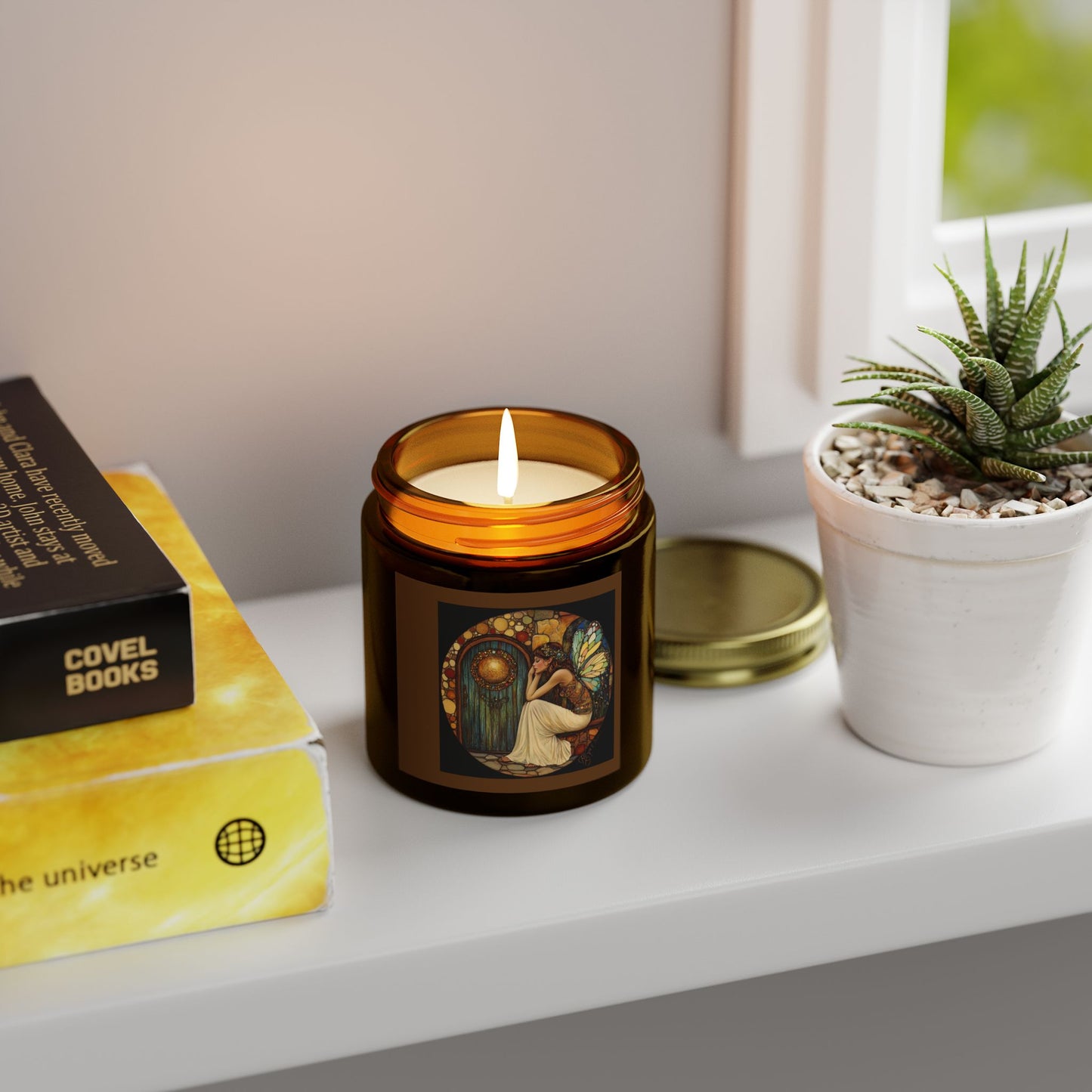 Fairy Door Aromatherapy Candles: Coconut Apricot Wax, Hand-Poured, Natural Fragrance, Home Decor, Eco-Friendly Gifts, Relaxation