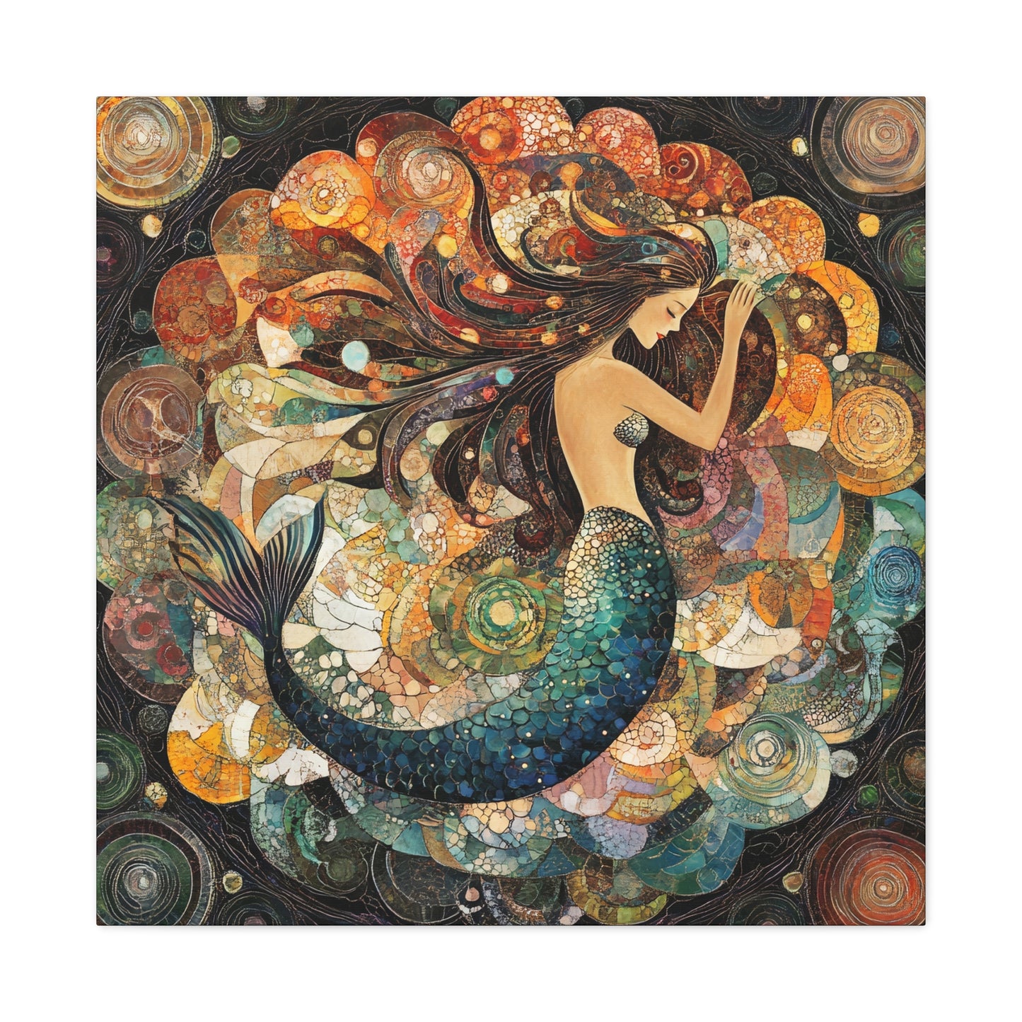 Mermaid Art Print, Canvas Wall Decor, Ocean-Themed Home Decor, Unique Gift for Mermaid Lovers, Nautical Wall Art, Coastal Decor