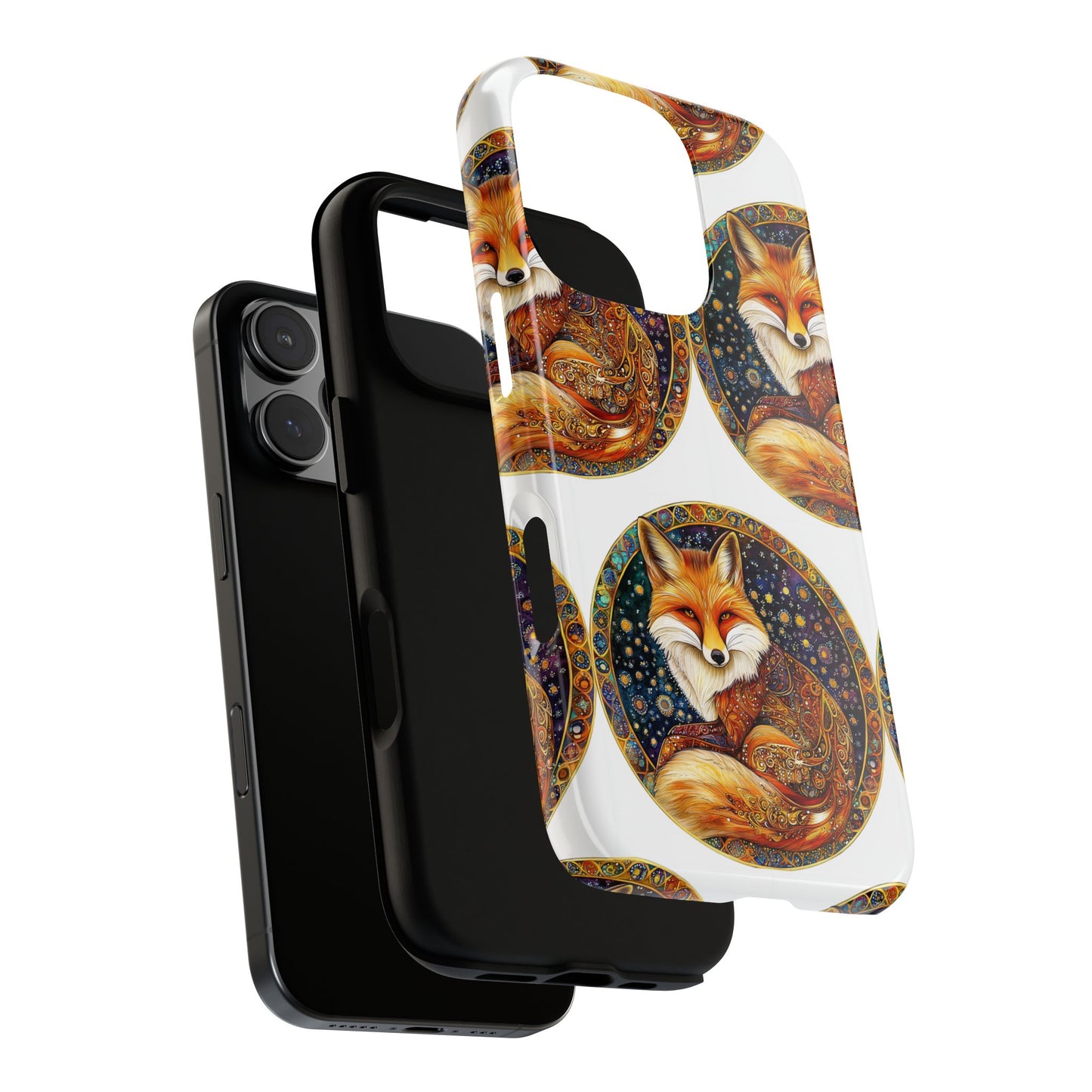 Artistic Fox Phone Case, Tough Phone Cover, Unique Gift for Animal Lovers, Stylish Tech Accessory, Nature-Inspired Decor