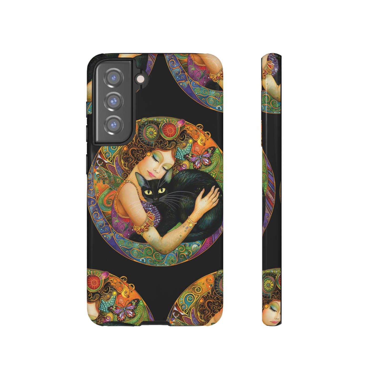Tough Cases Phone Case, Colorful Protective Cover for Cat Lovers, Trendy Gift for Birthdays, Unique Art Phone Accessories