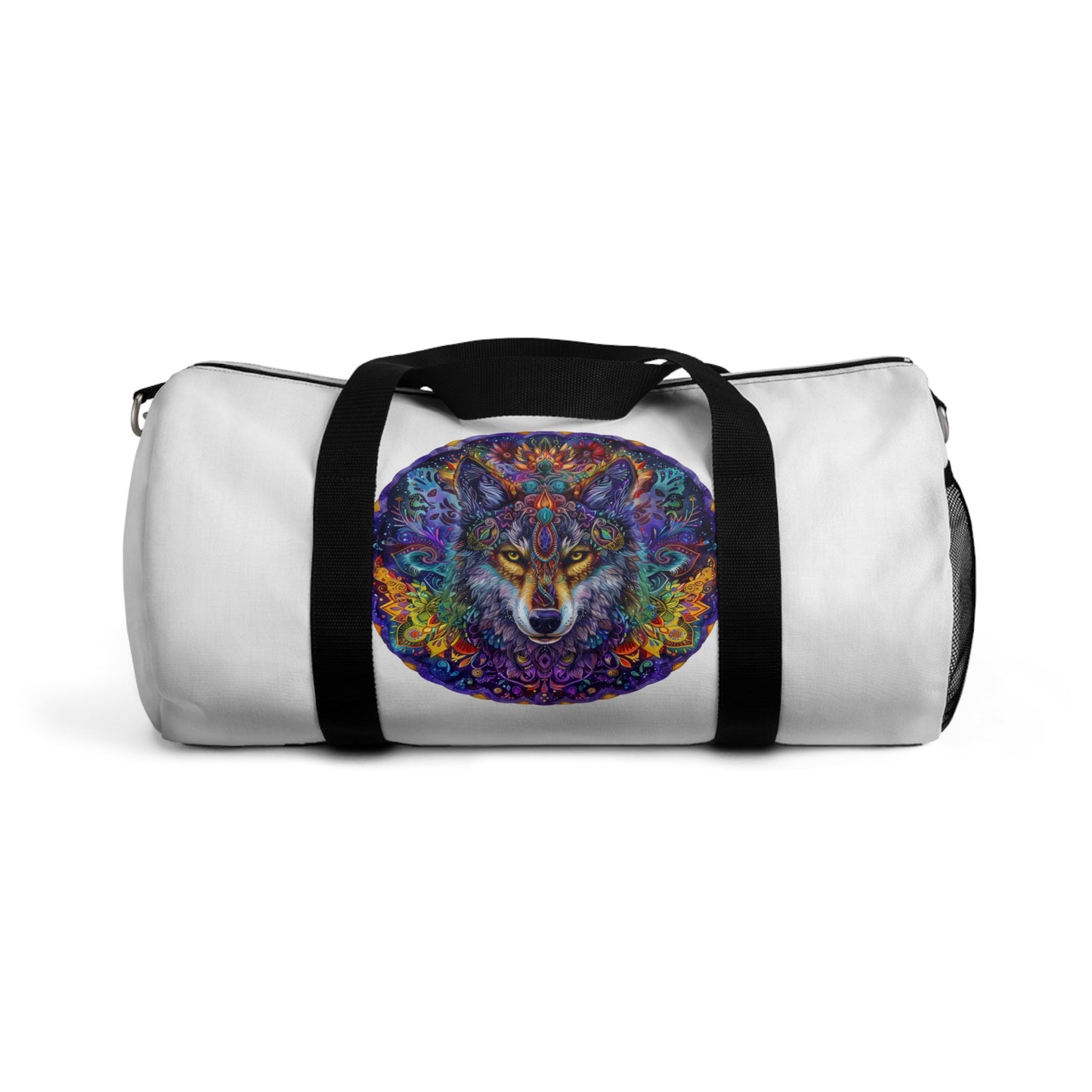 Colorful Wolf Design Duffel Bag | Travel Bag, Gym Bag, Weekend Getaway, Animal Lover Gift, Bohemian Style