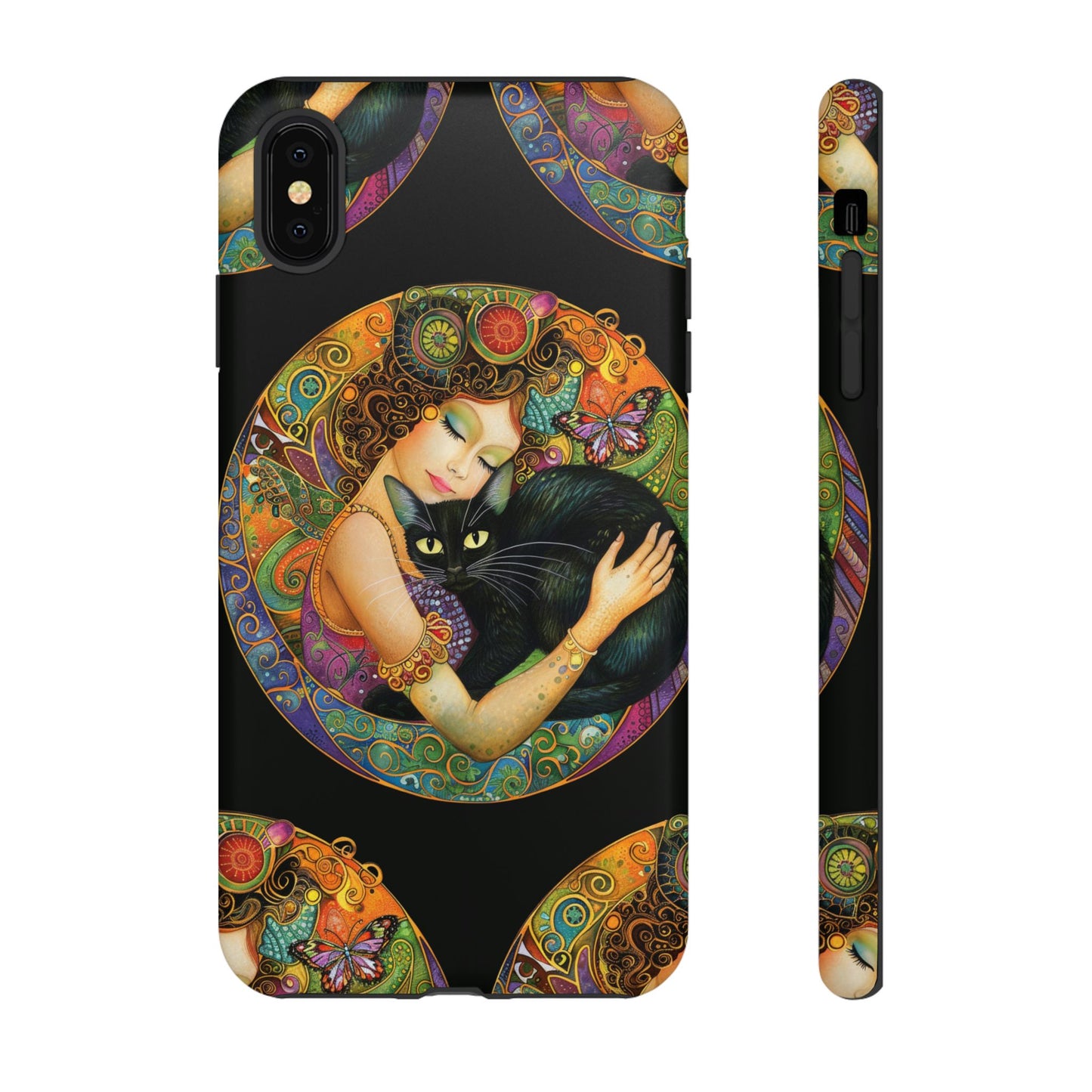 Tough Cases Phone Case, Colorful Protective Cover for Cat Lovers, Trendy Gift for Birthdays, Unique Art Phone Accessories