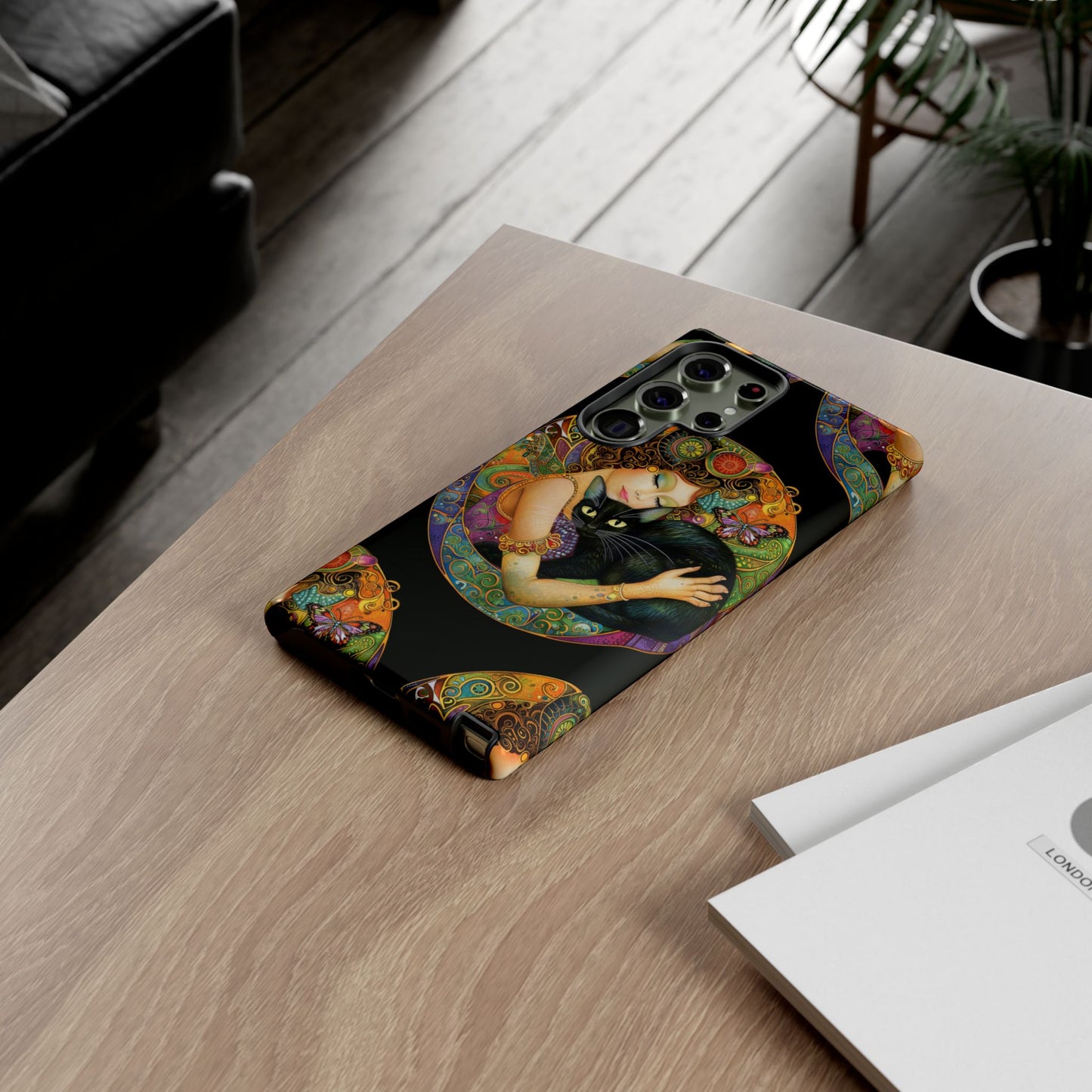 Tough Cases Phone Case, Colorful Protective Cover for Cat Lovers, Trendy Gift for Birthdays, Unique Art Phone Accessories