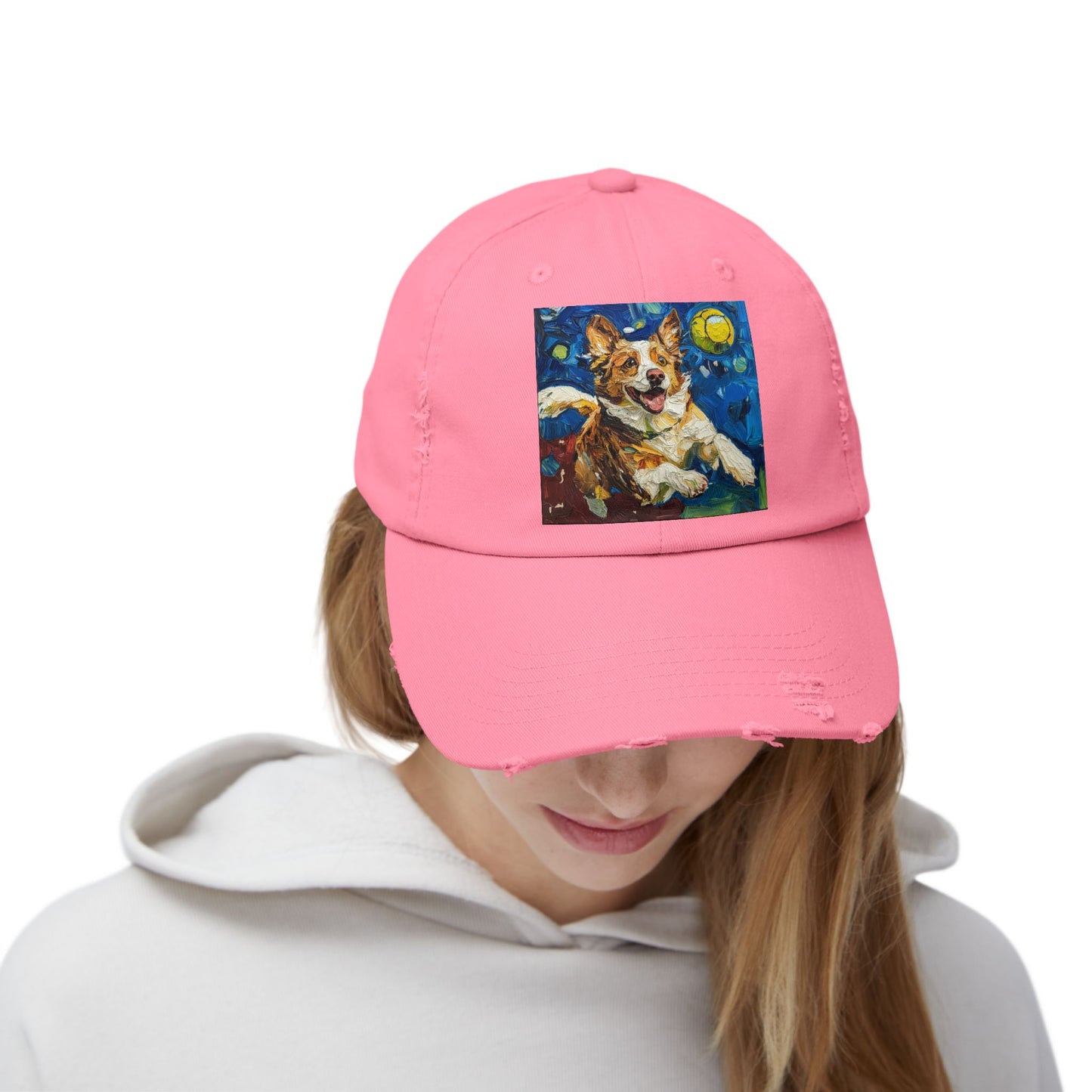 Pickleball Australian Shepherd Lovers Unisex Distressed Cap, Pet Lover Gift, Casual Hat, Unique Dog Art Cap, Birthday Gift for Dog Owners