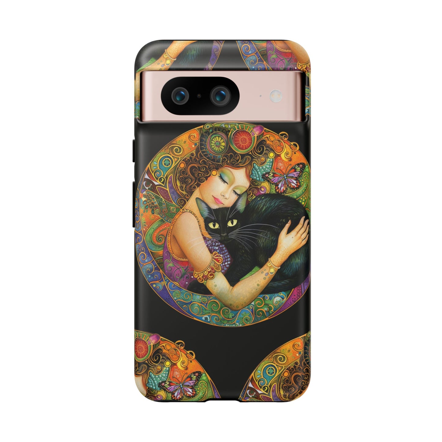 Tough Cases Phone Case, Colorful Protective Cover for Cat Lovers, Trendy Gift for Birthdays, Unique Art Phone Accessories