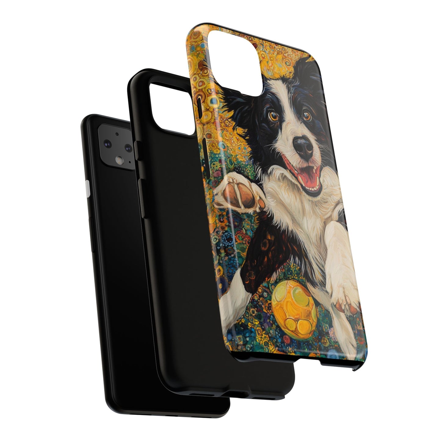 Border Collie Phone Case, Tough Cases, Pet Gifts, Customized Dog Accessories, Dog Mom Gift, Colorful Animal Artwork