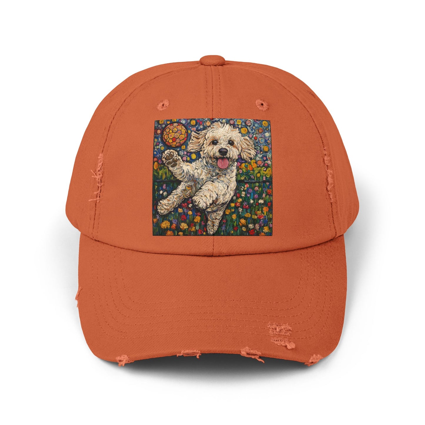 Doodle Pickleball Art Cap, Distressed Baseball Hat, Pet Lover Gift, Casual Summer Hat, Dog Mom Cap, Fun Gift for Dog Owners