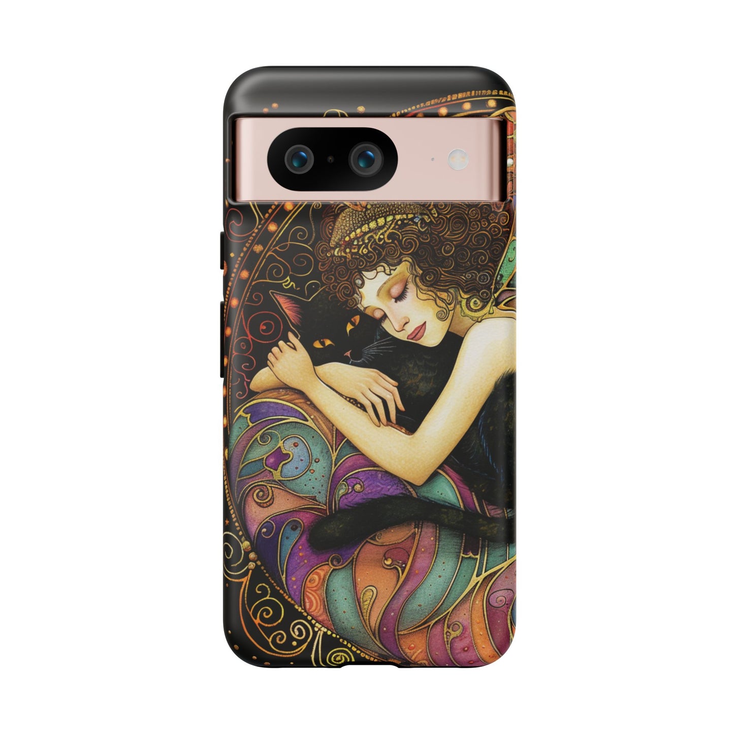 Artistic Phone Case for Cat Lovers, Tough Cases with Enchanting Design, Unique Gift for Birthdays, Holidays, and Celebrations