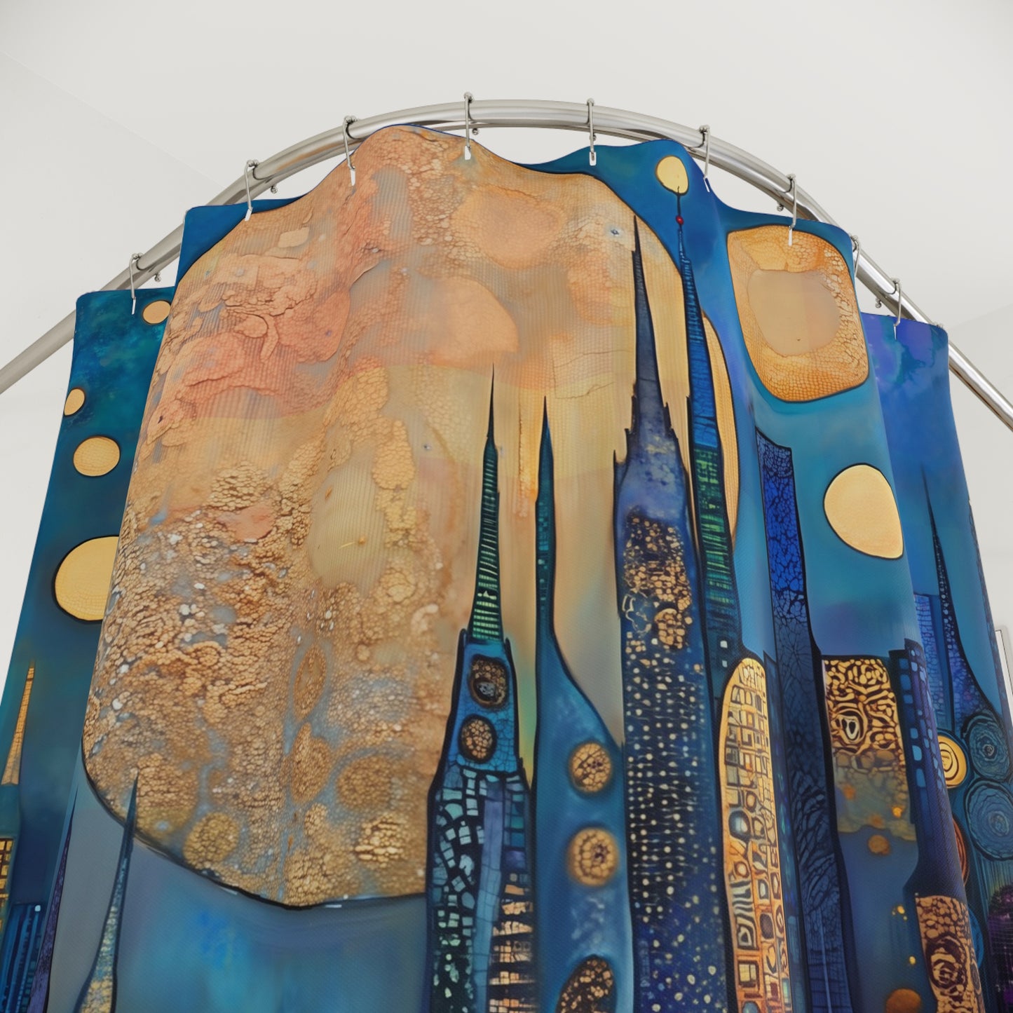 Cityscape Shower Curtain, Dreamy Bathroom Décor, Modern Art, Unique Gift, Home Essentials, Bathroom Upgrade