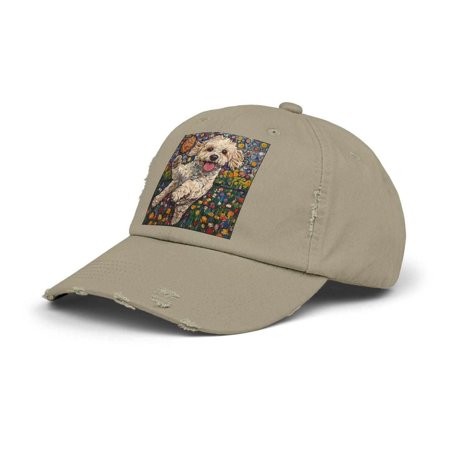 Doodle Pickleball Art Cap, Distressed Baseball Hat, Pet Lover Gift, Casual Summer Hat, Dog Mom Cap, Fun Gift for Dog Owners