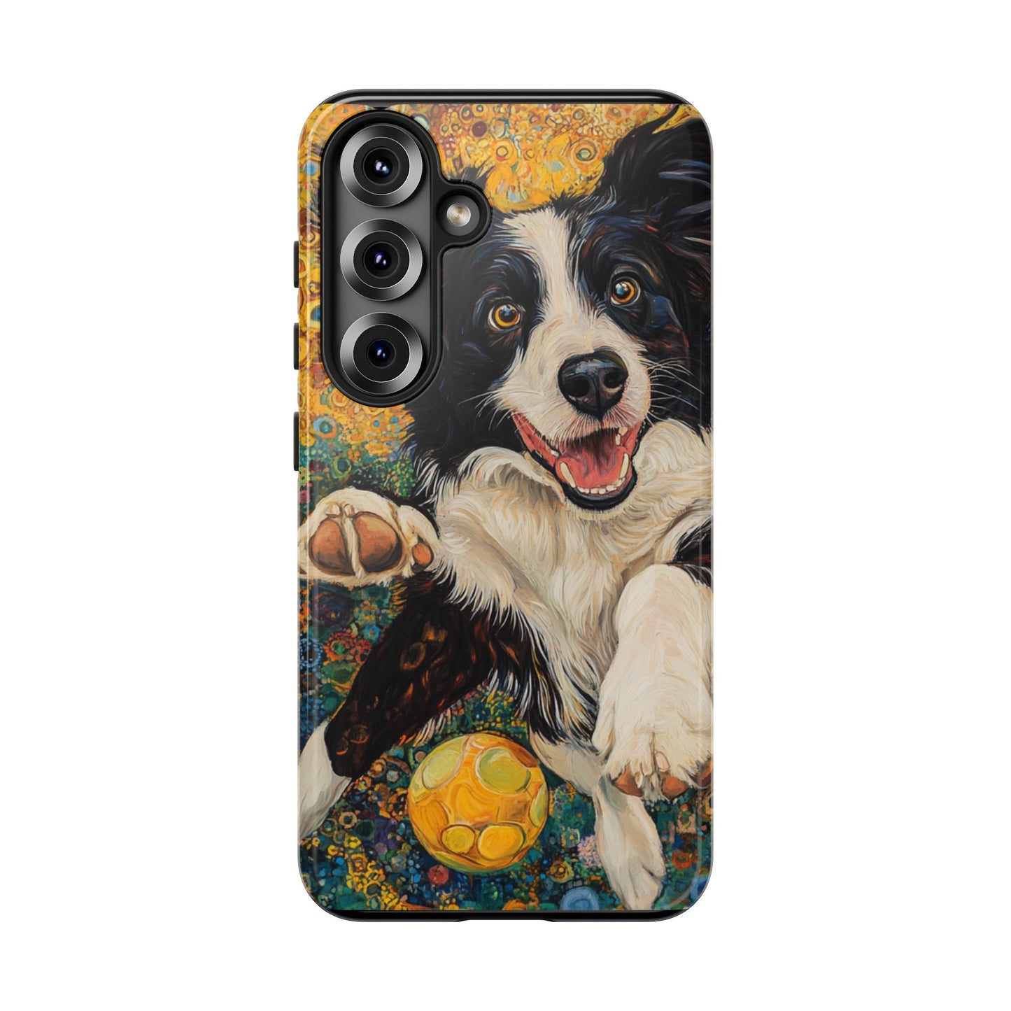 Border Collie Phone Case, Tough Cases, Pet Gifts, Customized Dog Accessories, Dog Mom Gift, Colorful Animal Artwork