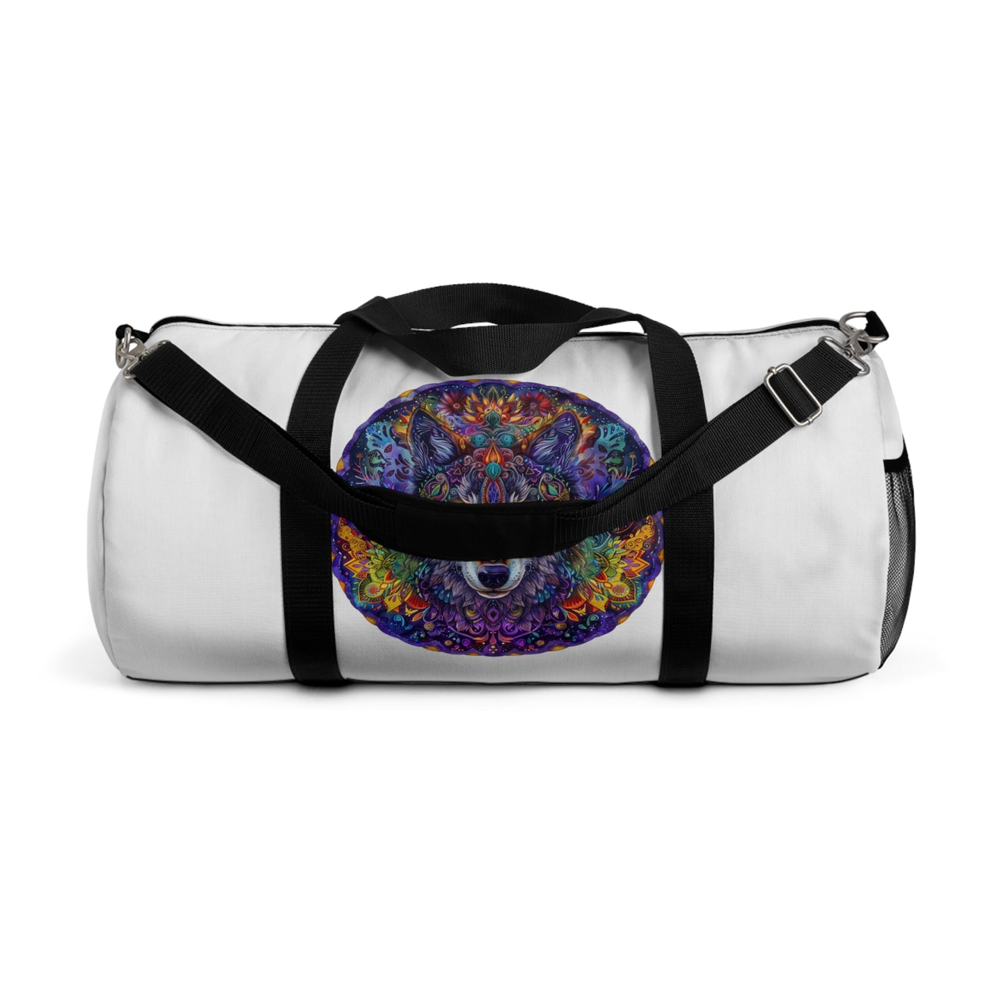 Colorful Wolf Design Duffel Bag | Travel Bag, Gym Bag, Weekend Getaway, Animal Lover Gift, Bohemian Style