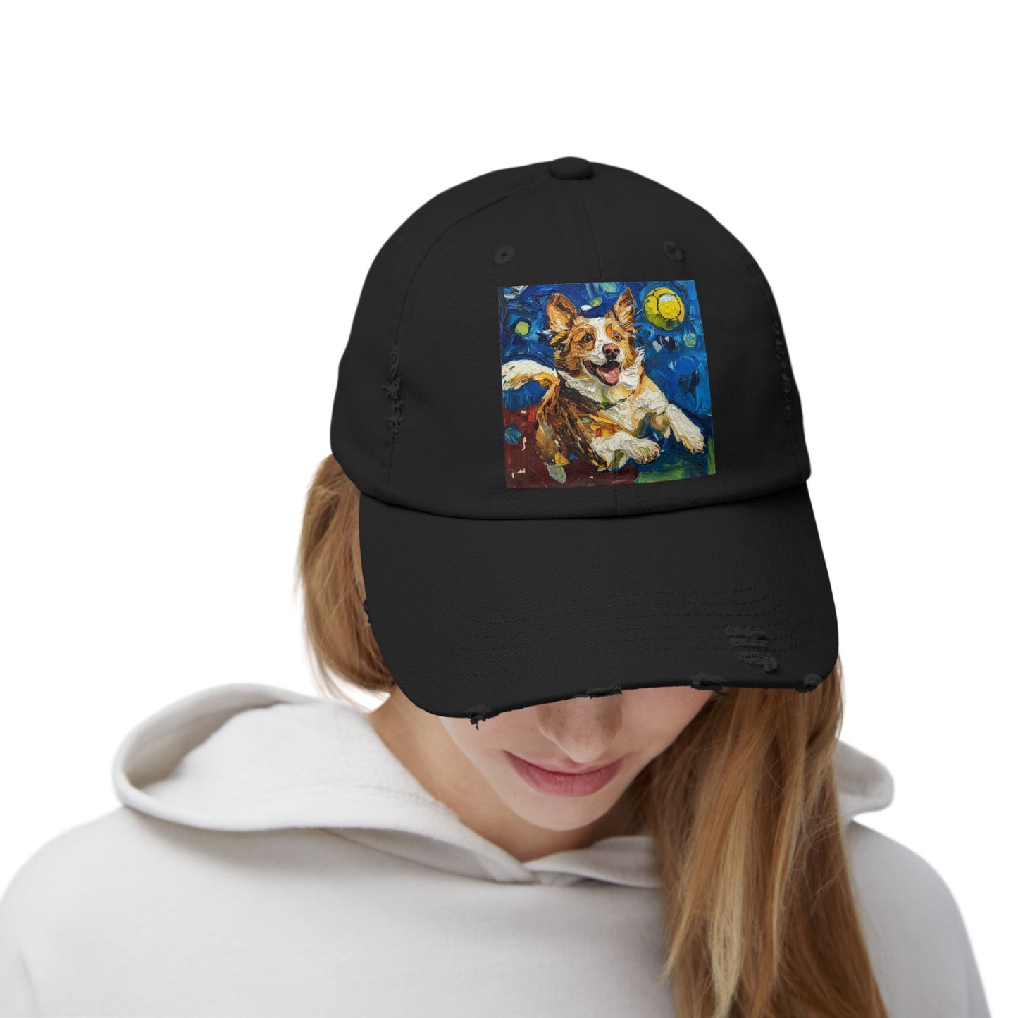 Pickleball Australian Shepherd Lovers Unisex Distressed Cap, Pet Lover Gift, Casual Hat, Unique Dog Art Cap, Birthday Gift for Dog Owners